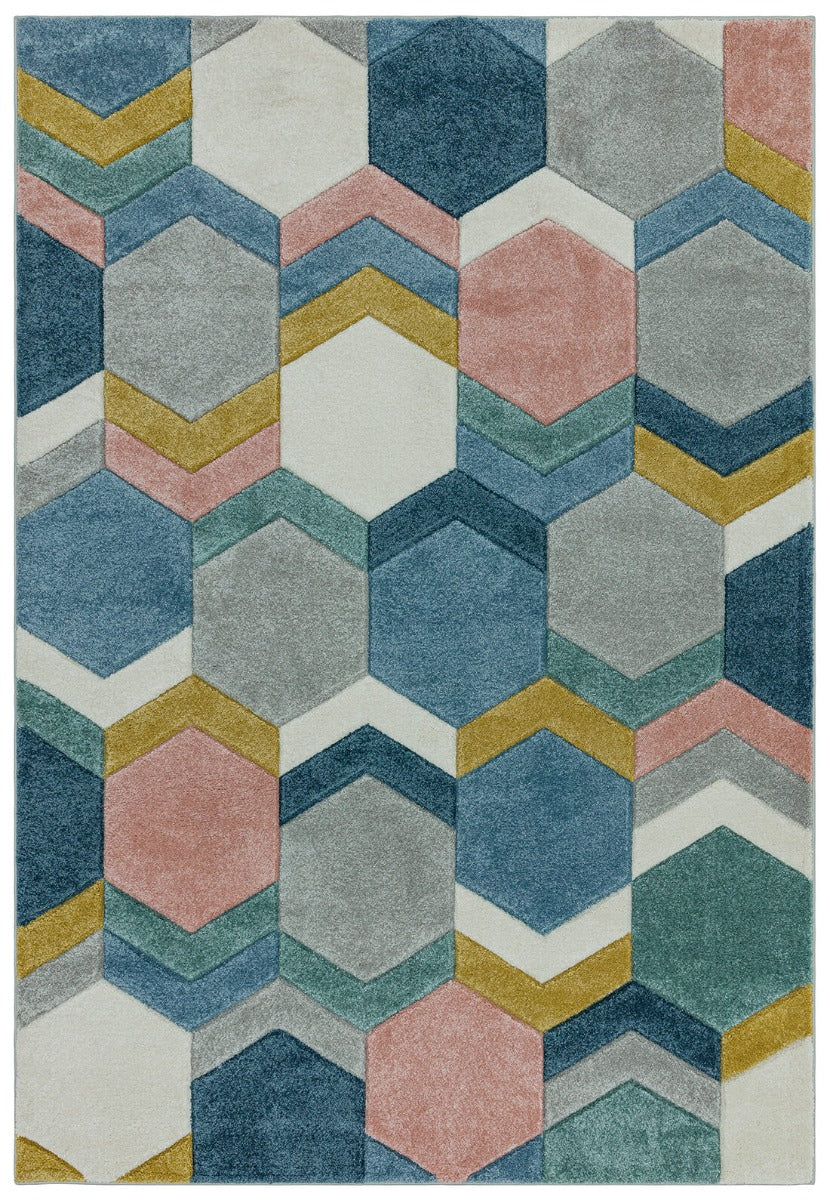 multicolour geometric rug