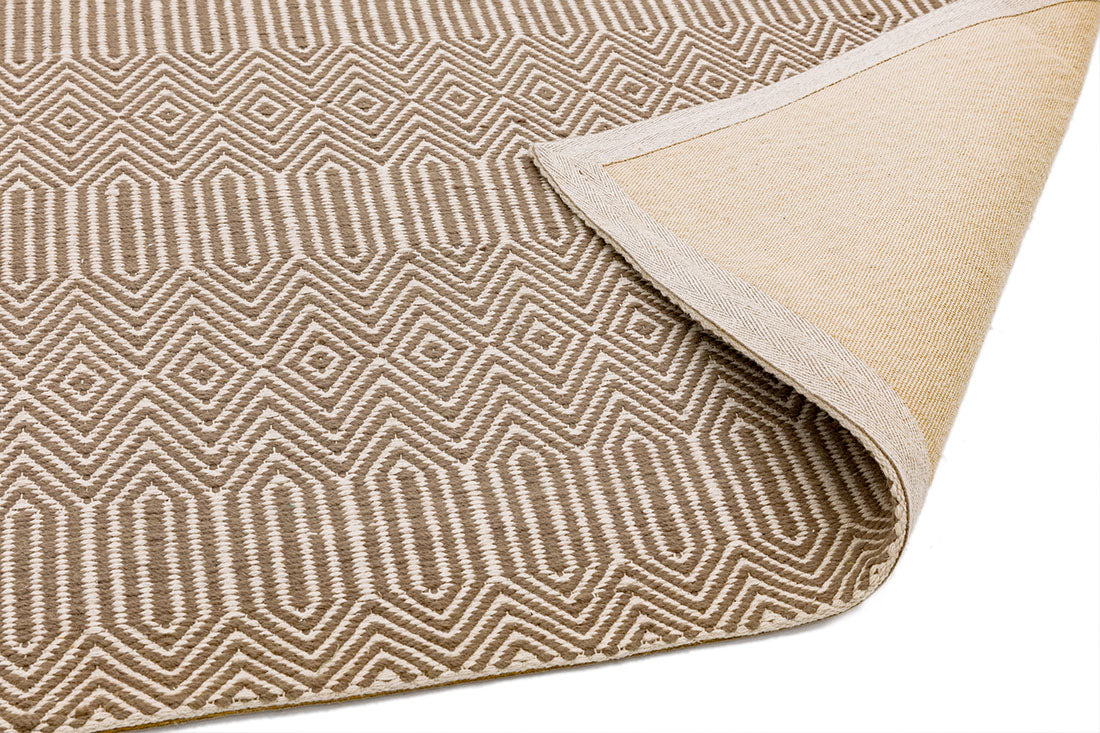 taupe and white rug with aztec chevron pattern