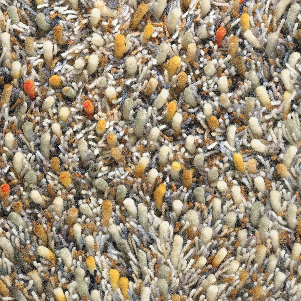 brink and campman brown and beige shagpile wool rug