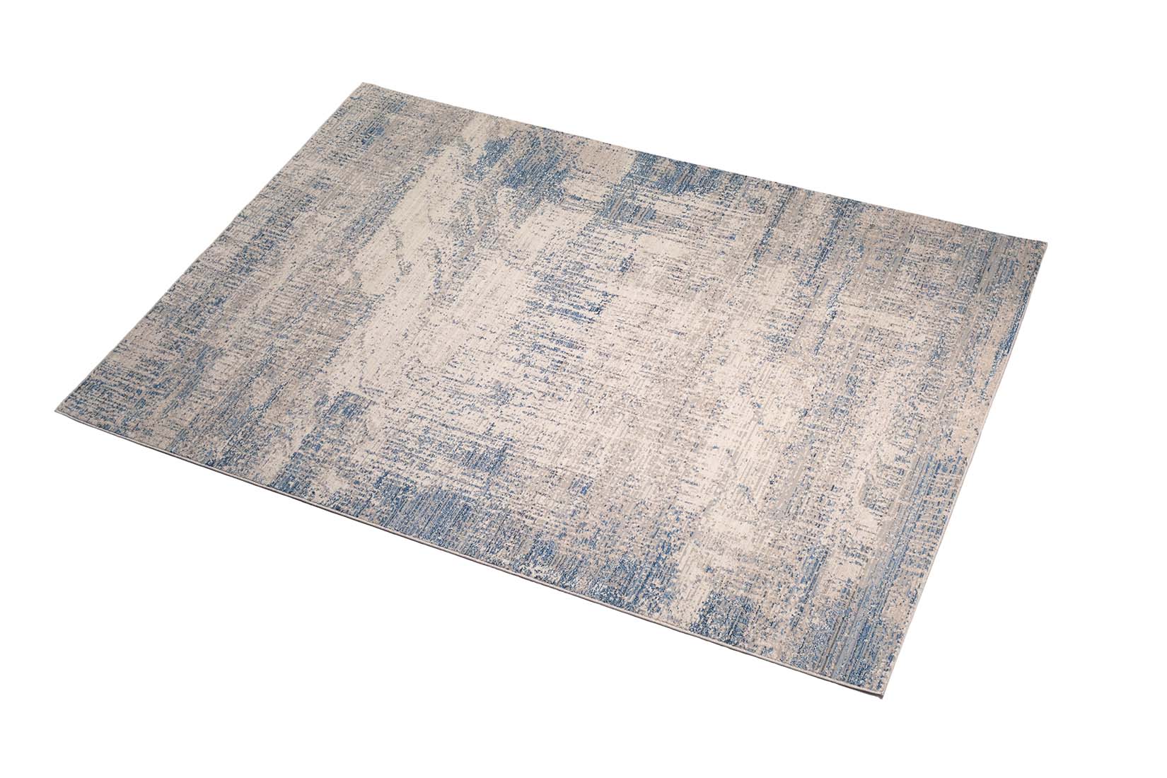 modern blue abstract area rug