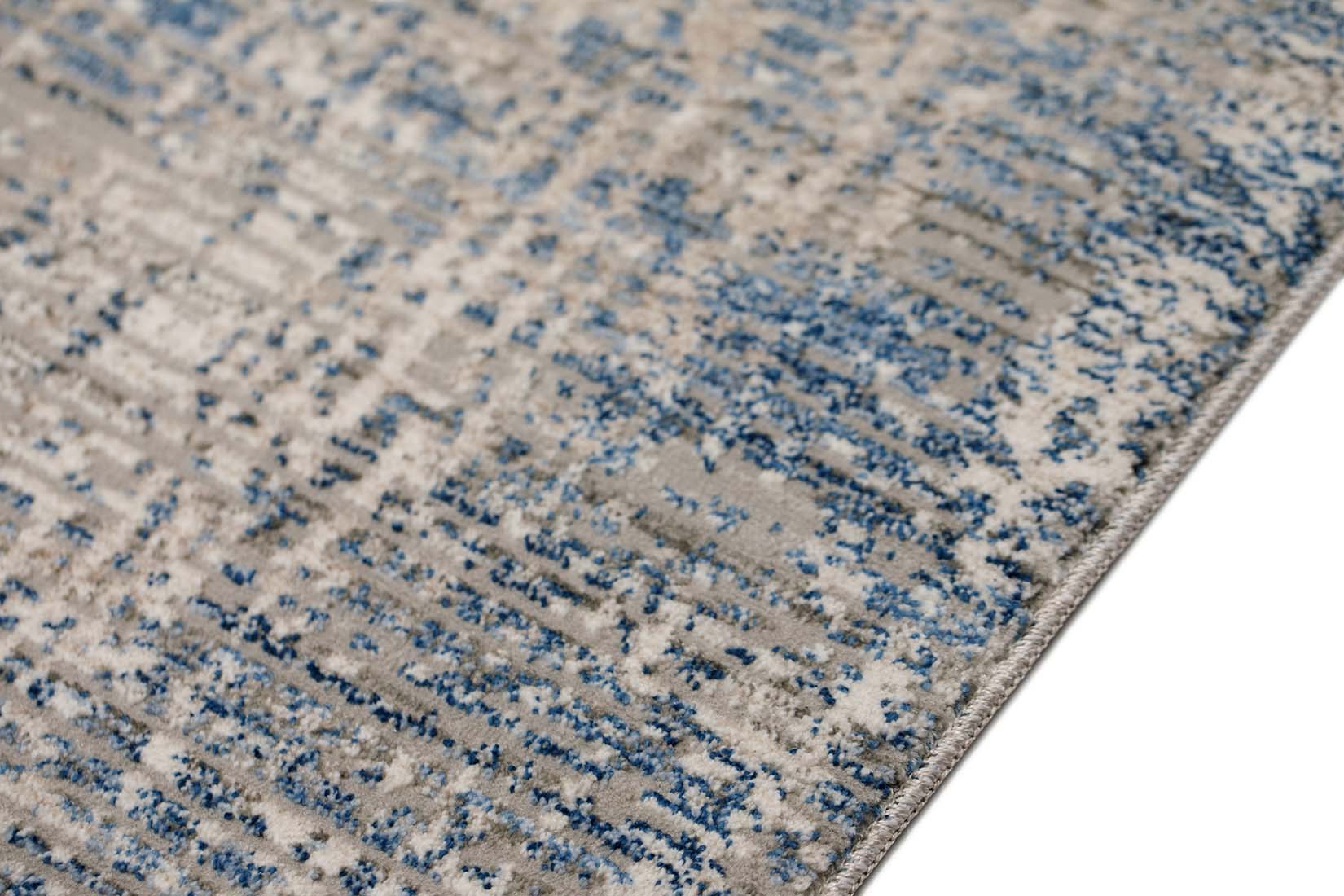 modern blue abstract area rug