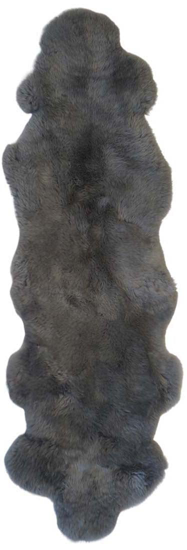 double Irish dark grey sheepskin rug