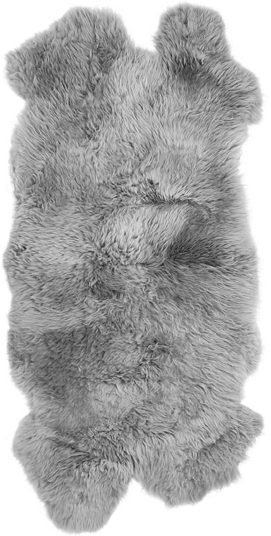 Quad Irish Sheepskin Rug Light Grey Luxury Sheepskin Rugs Ireland