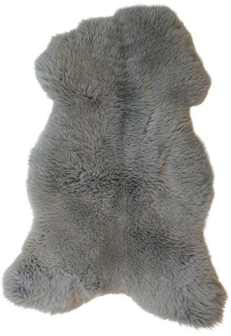 Irish light grey sheepskin rug