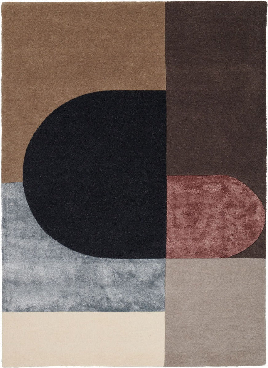 Bordeaux Abstract Rug