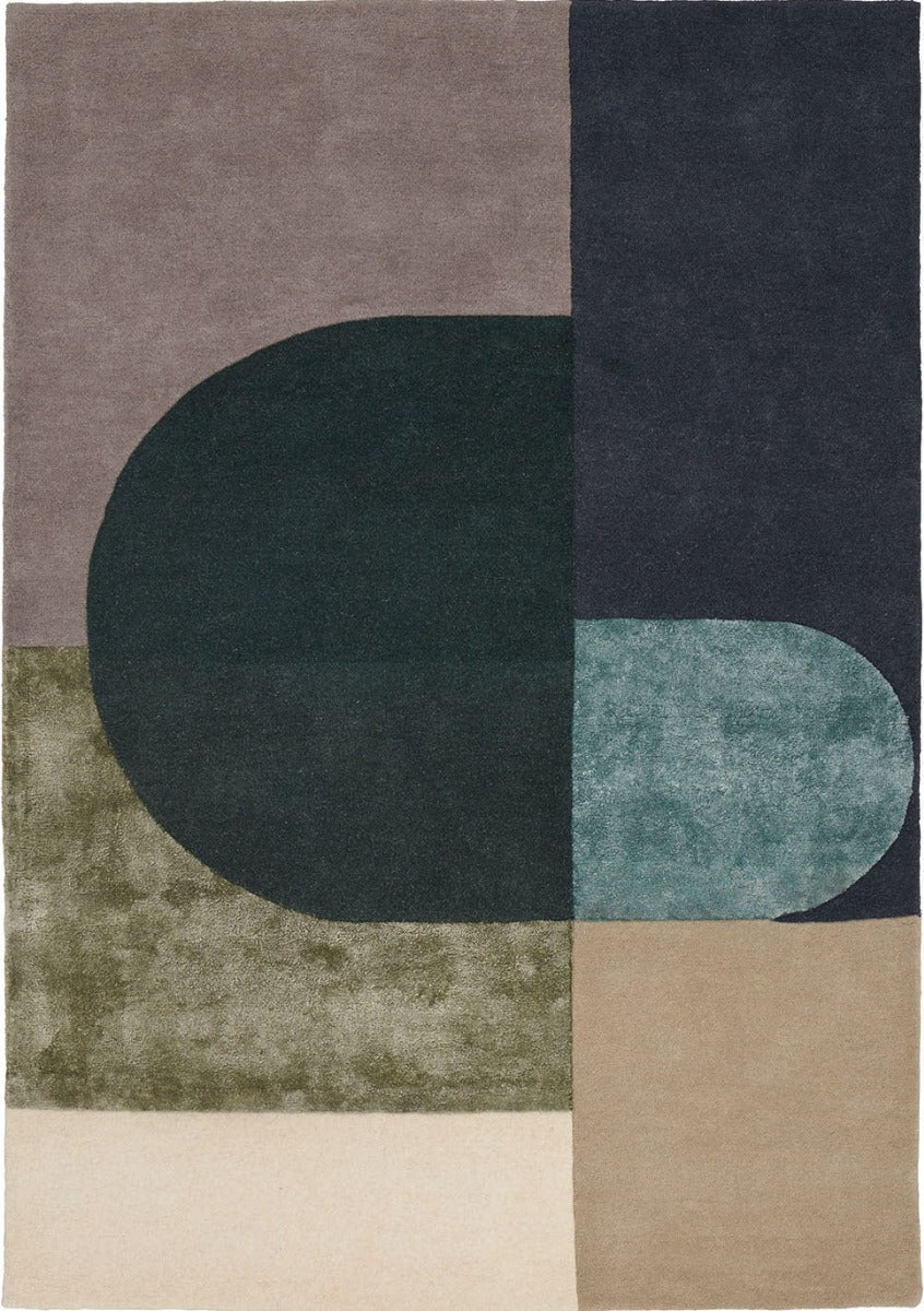 Green Abstract Rug