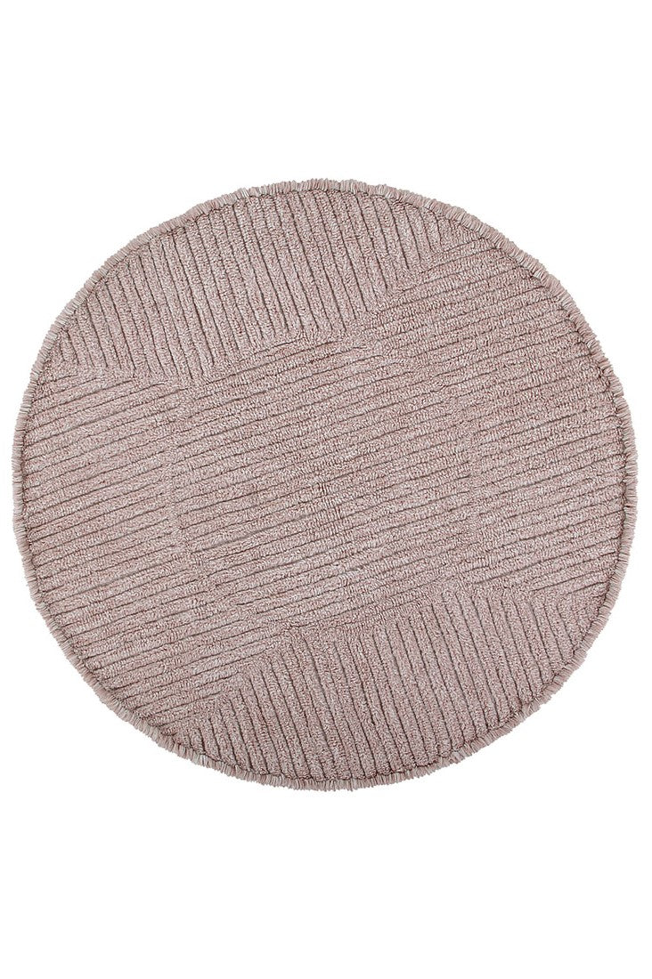 round pink lorena canals rug