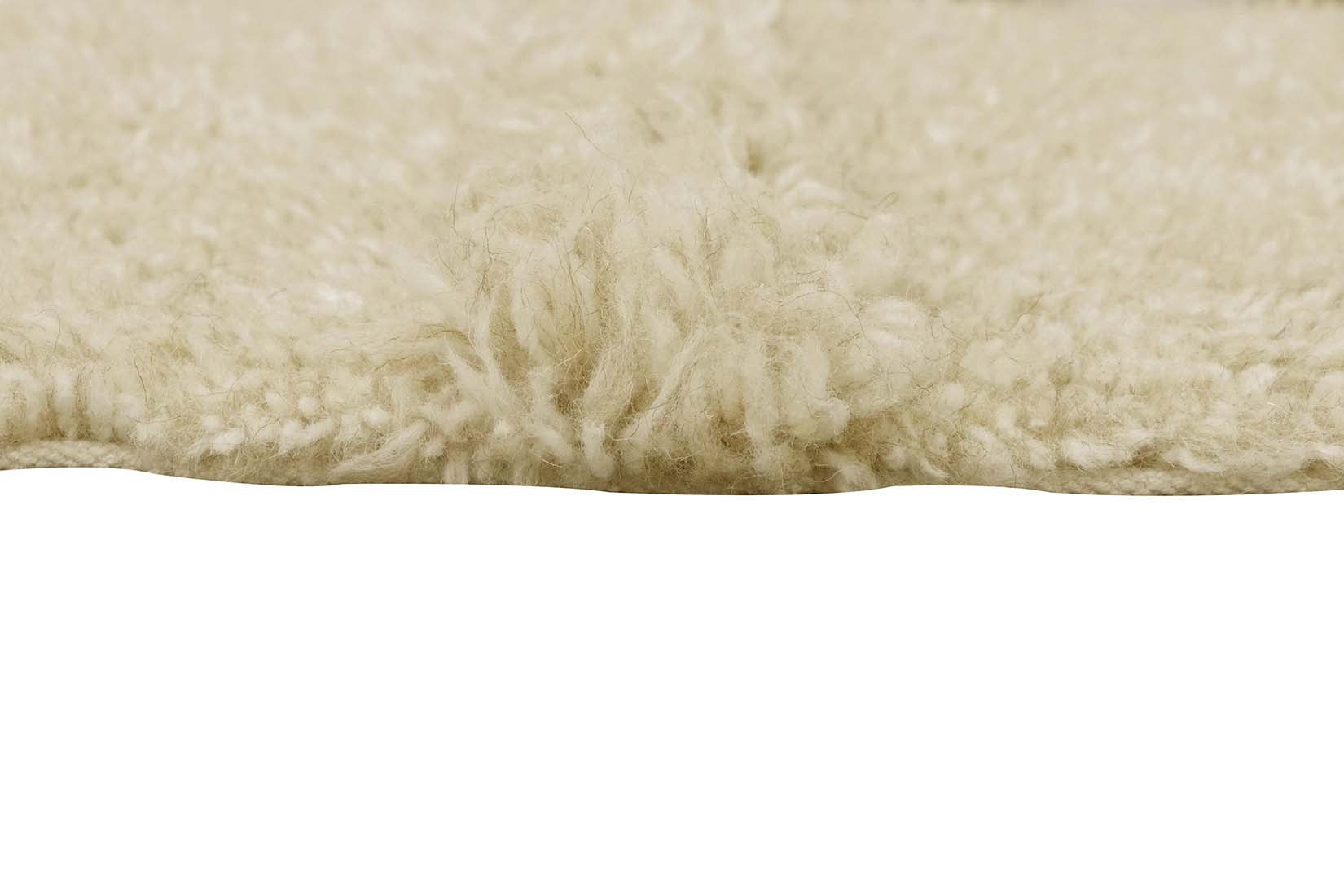 beige washable wool rug with textured detail