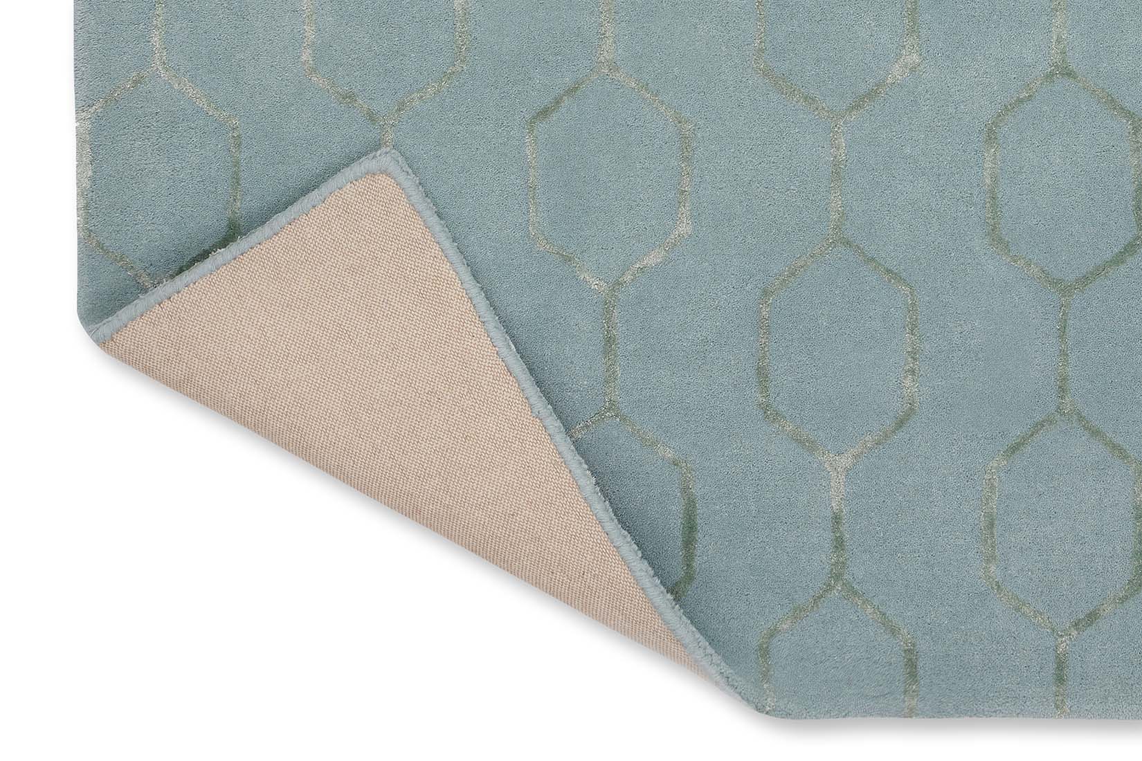 blue geometric area rug