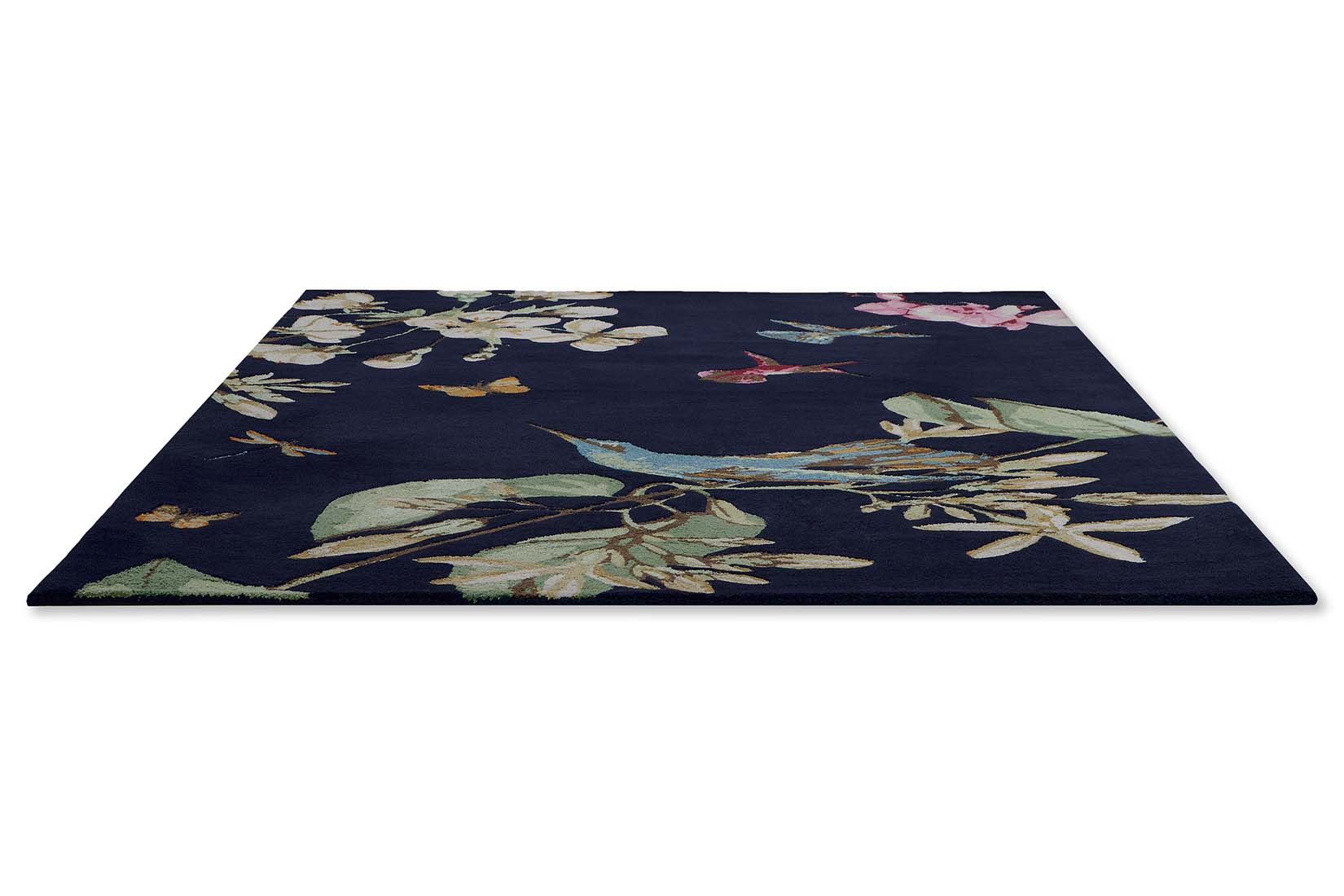 navy floral area rug