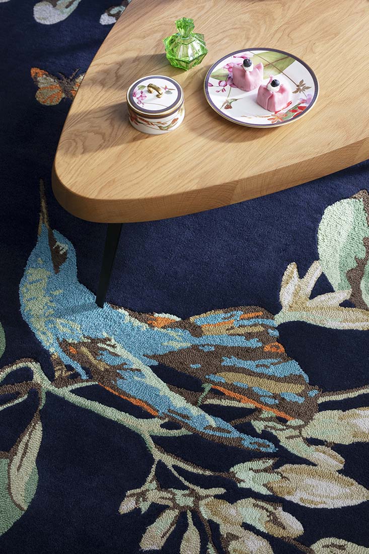 navy floral area rug