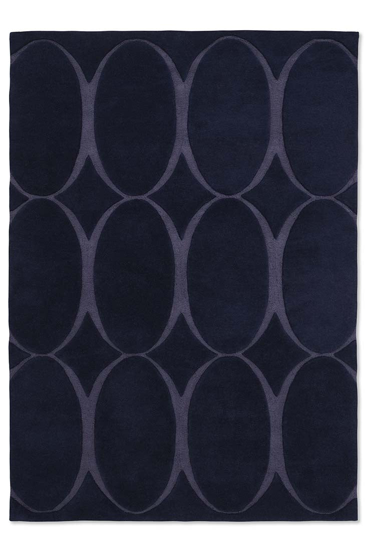 navy geometric area rug