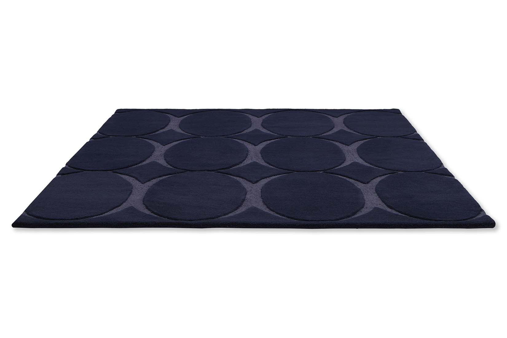 navy geometric area rug