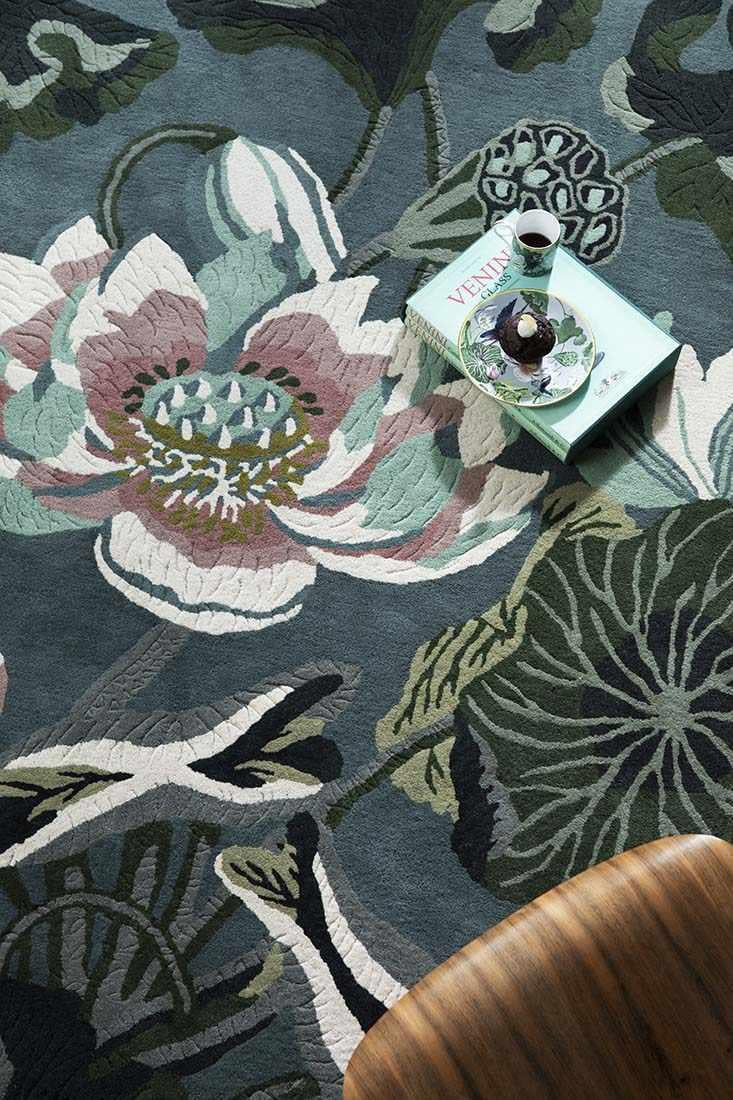 multicolour floral area rug