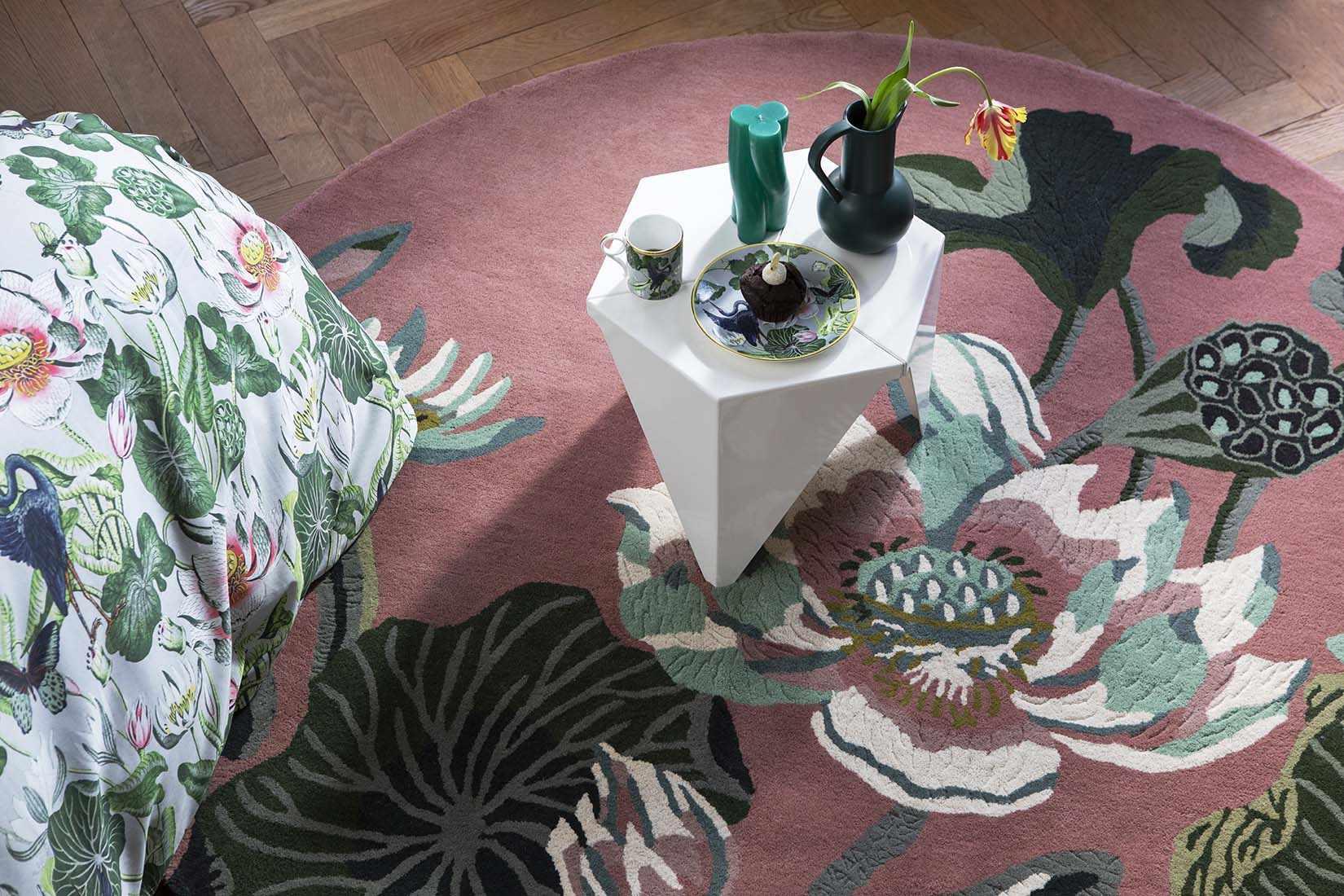 multicolour floral area rug