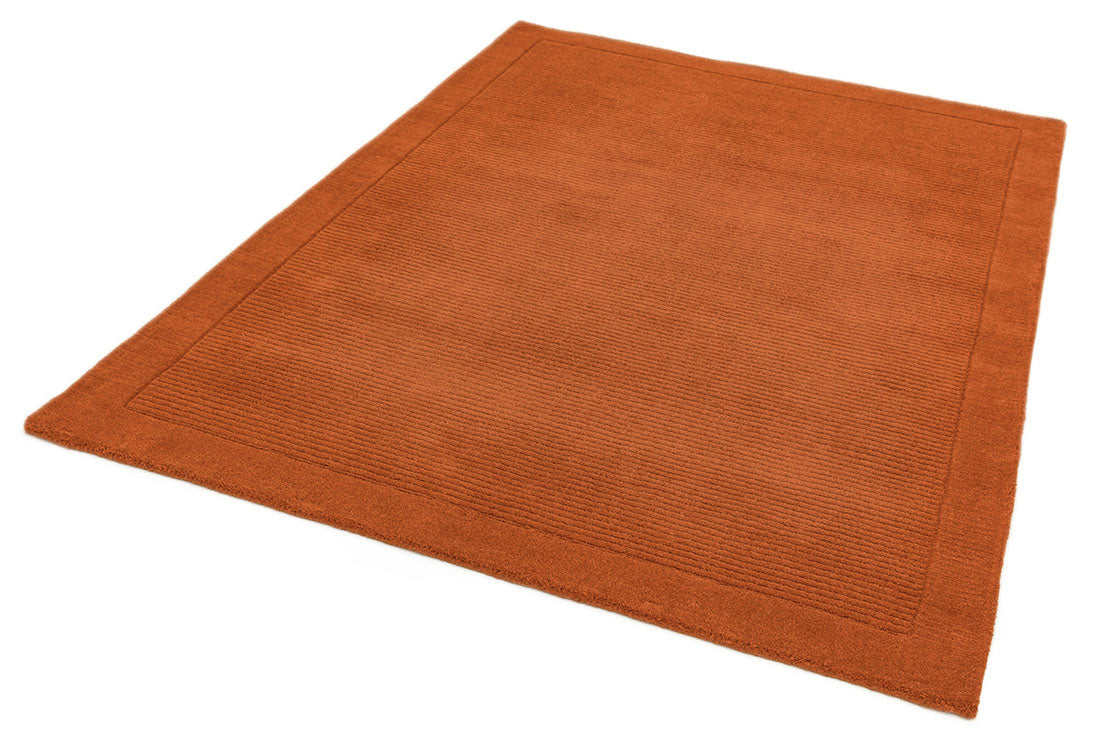 York Terracotta Plain Rug