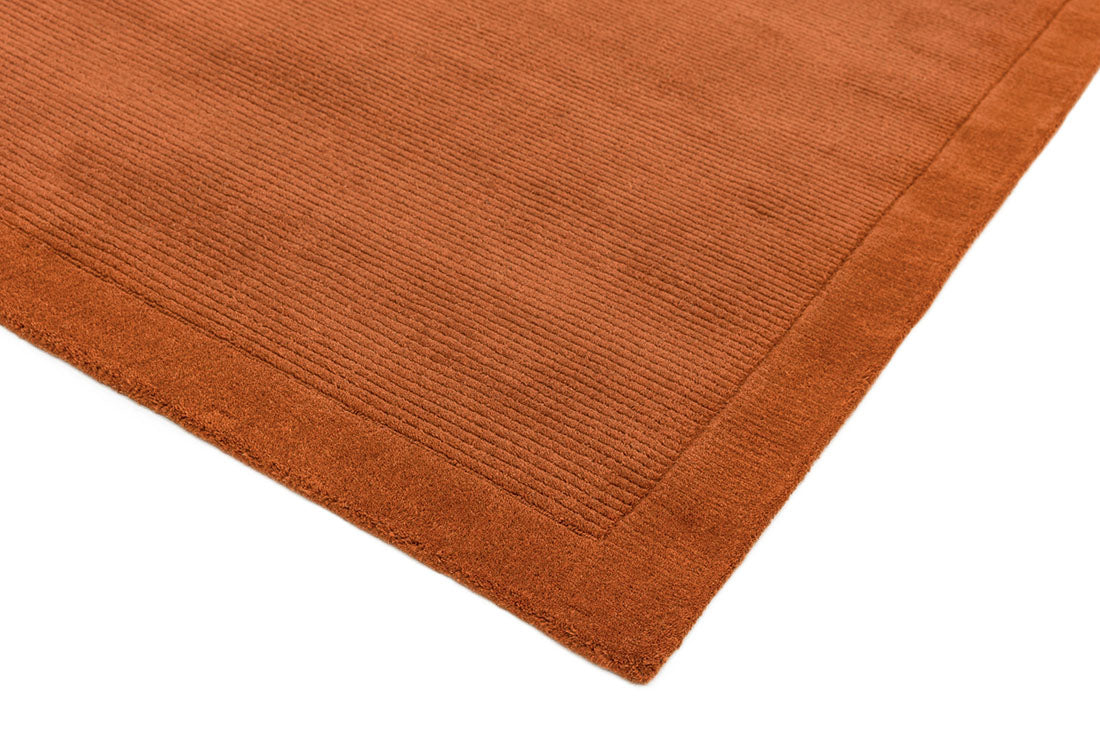 York Terracotta Plain Rug