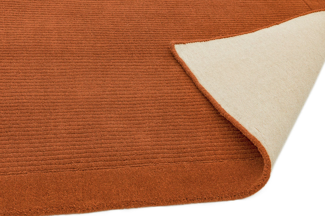 York Terracotta Plain Rug