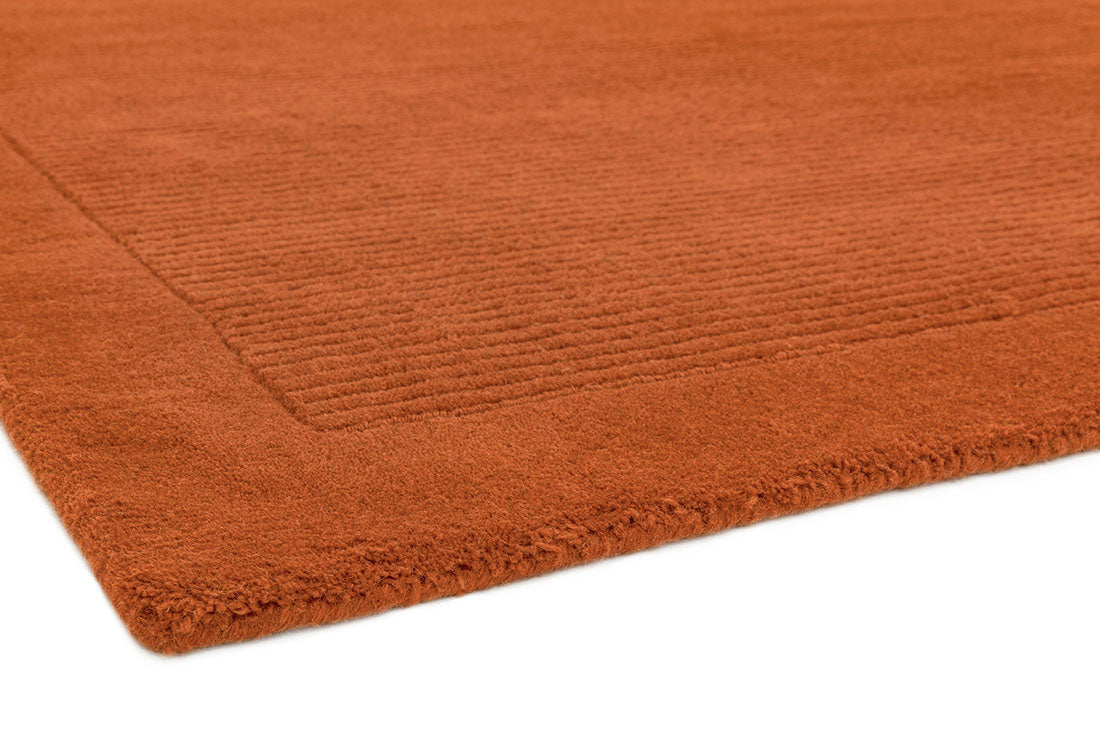 York Terracotta Plain Rug