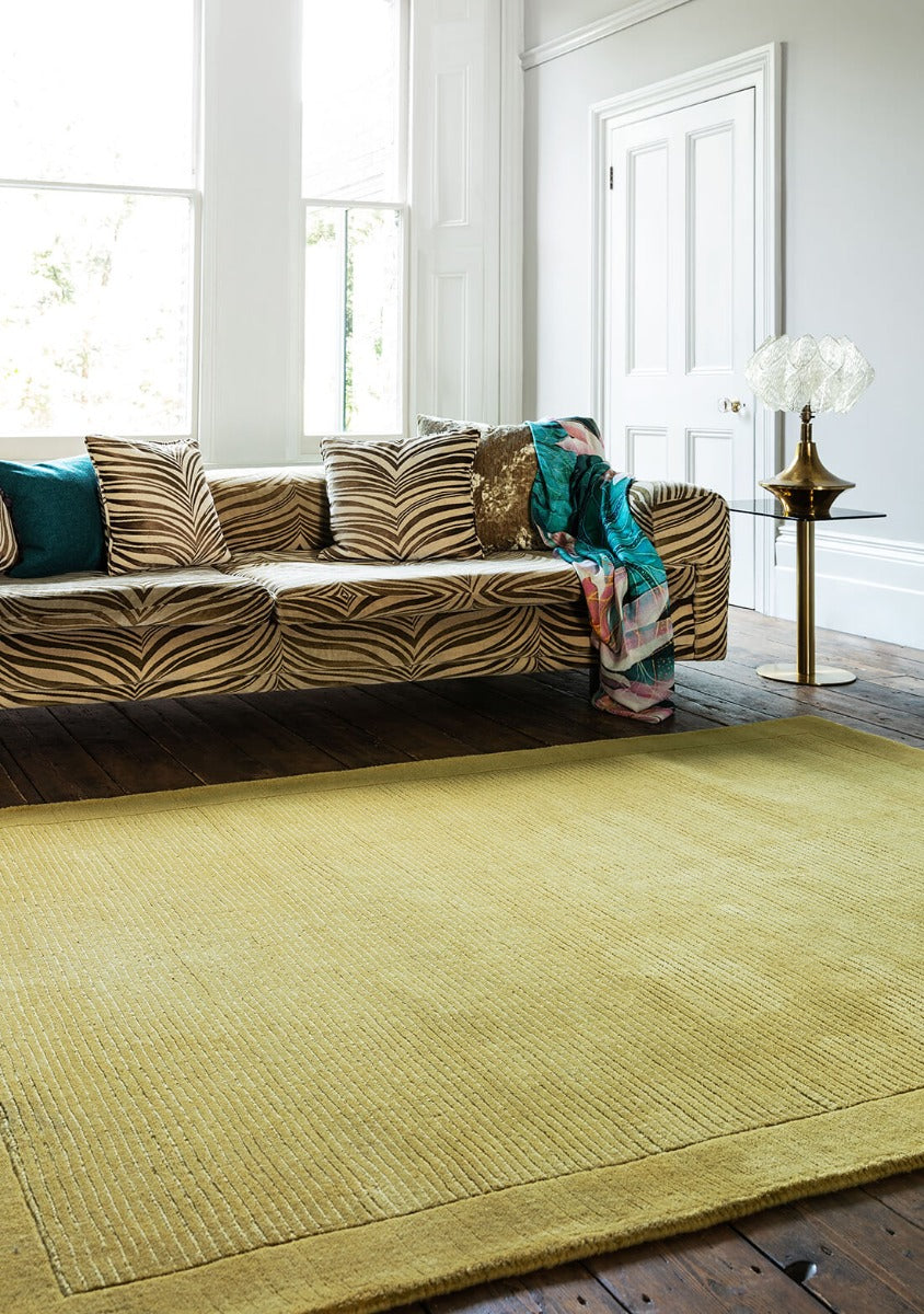 plain yellow rug