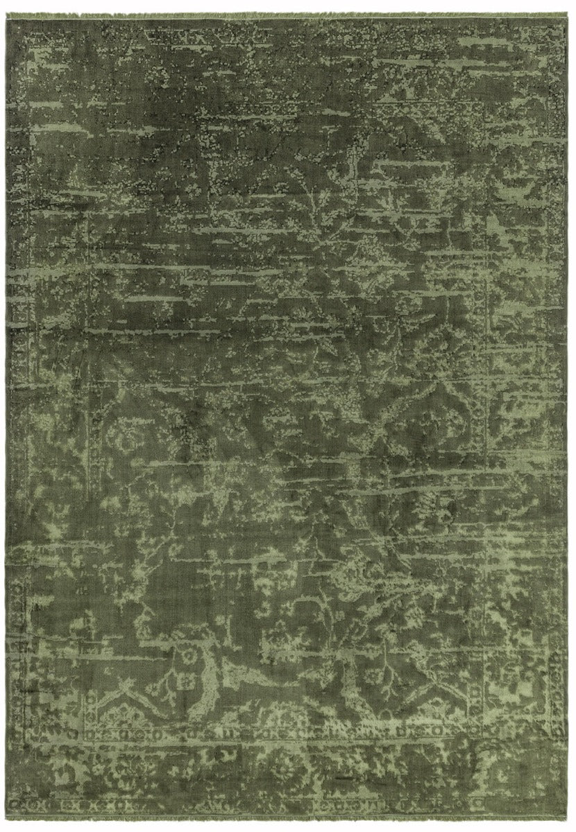 Zehraya Green Abstract Rug ZE06 Abstract Rugs Rugs.ie Ireland