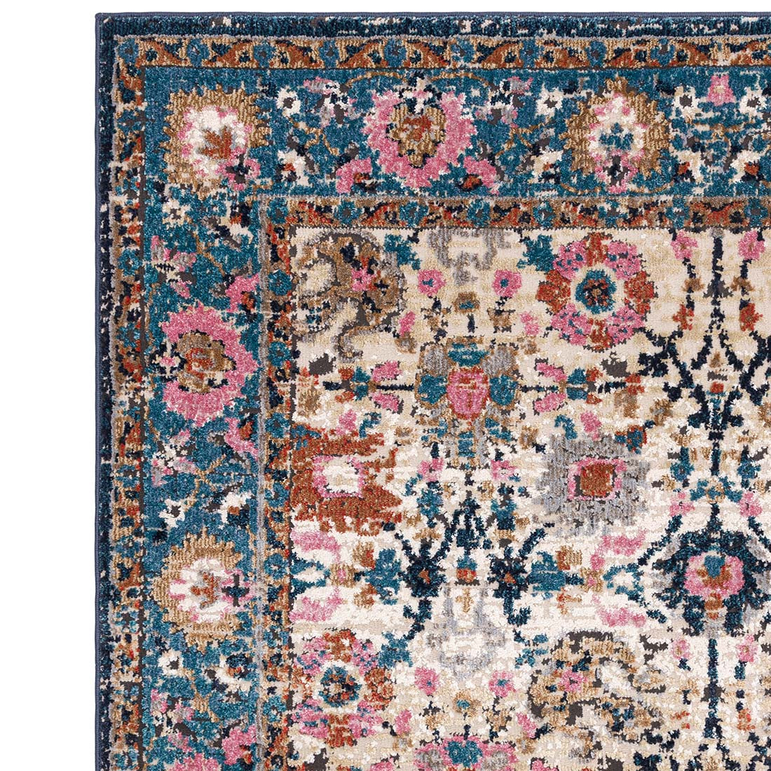 multicolour Persian inspired area rug