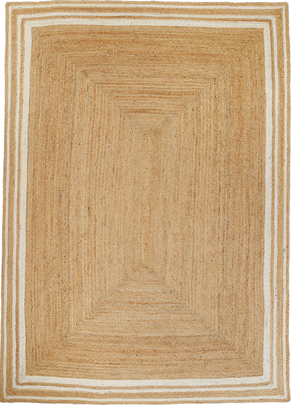 jute rug with cream border