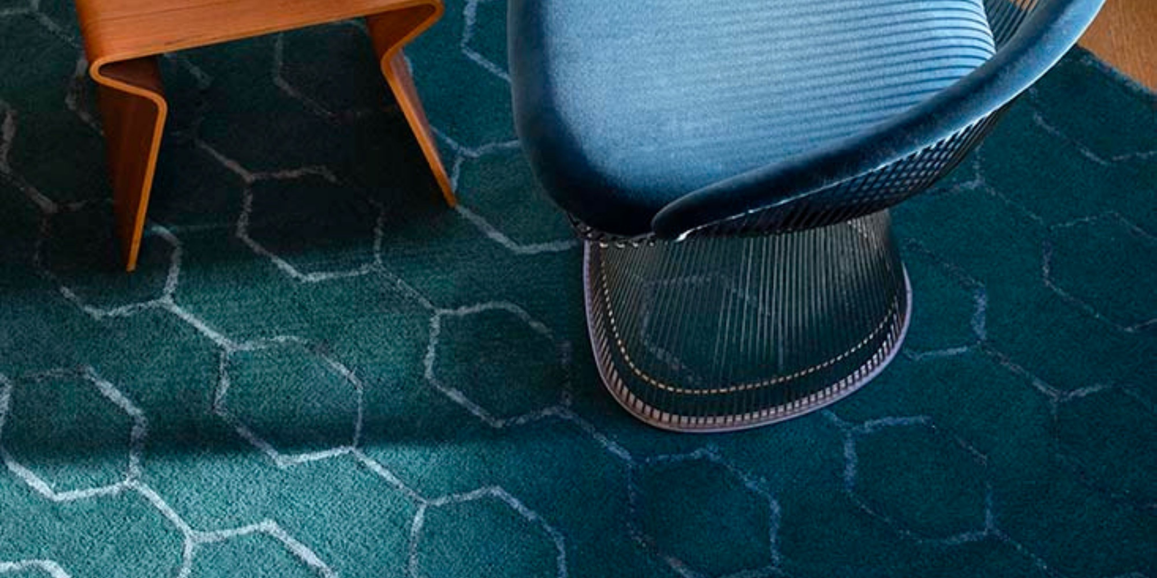 How to Style a Teal Rug