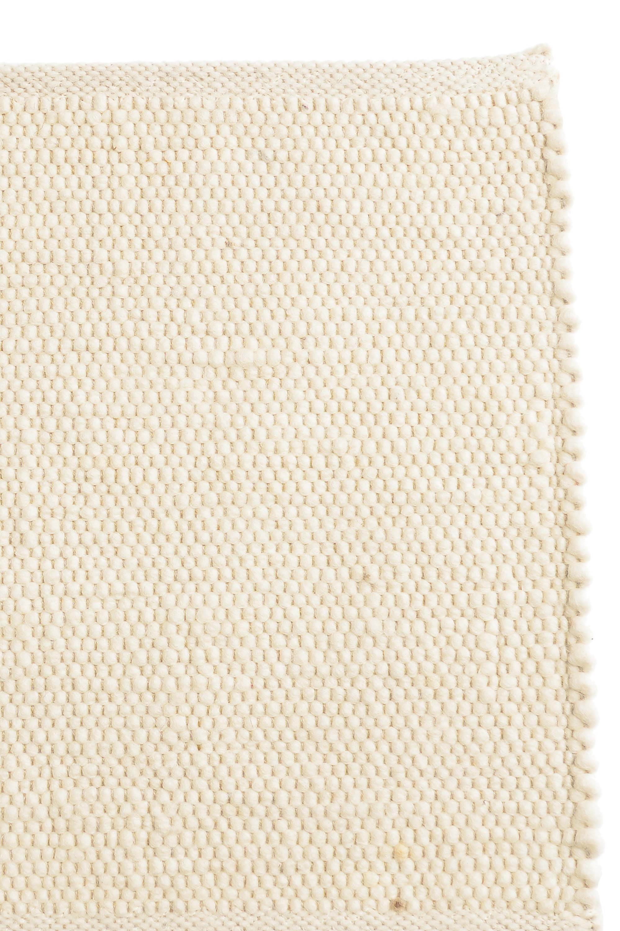 White luxury plain handwoven rug
