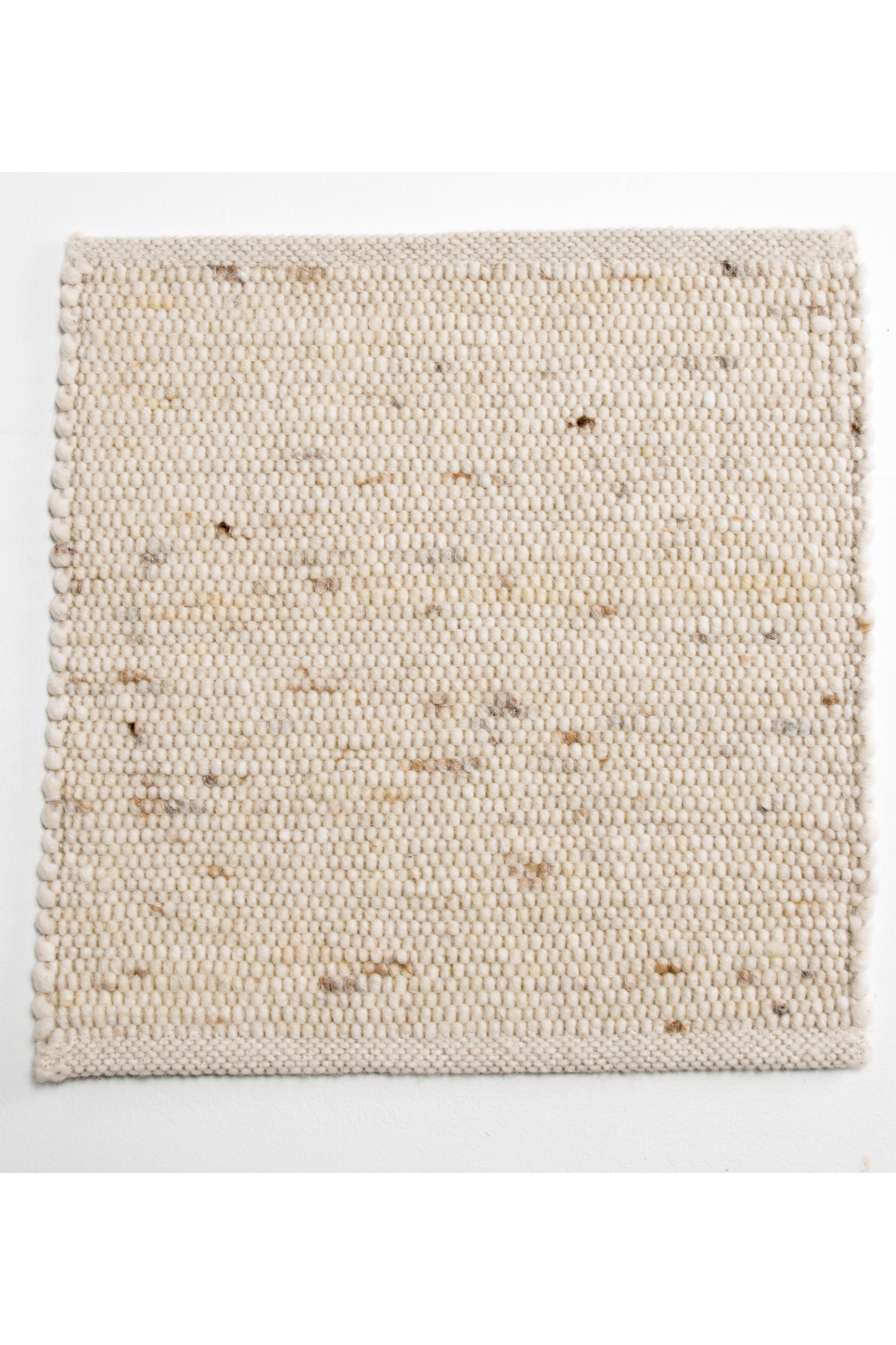 Cream luxury plain handwoven rug
