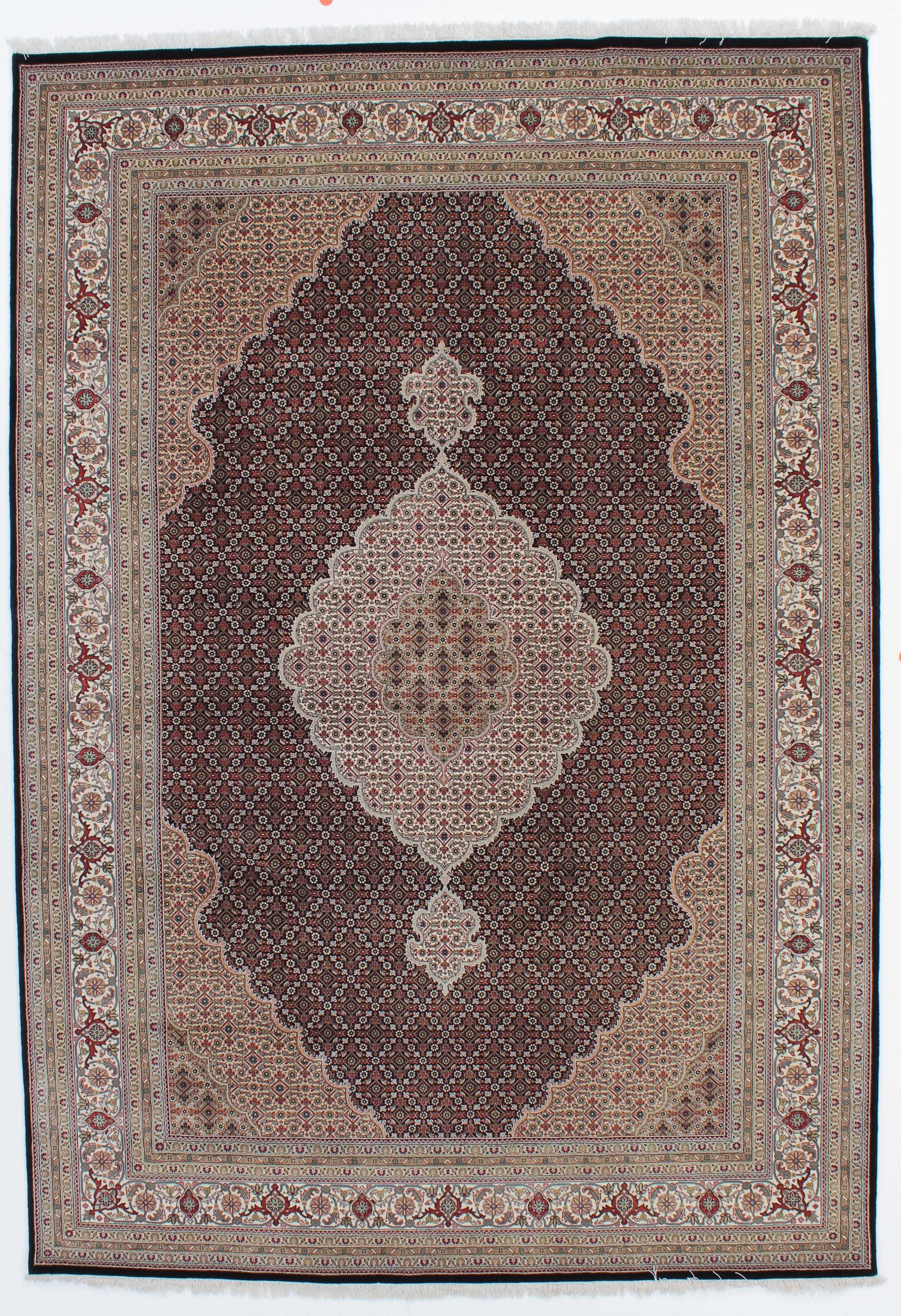 Persian rug with red traditional floral design