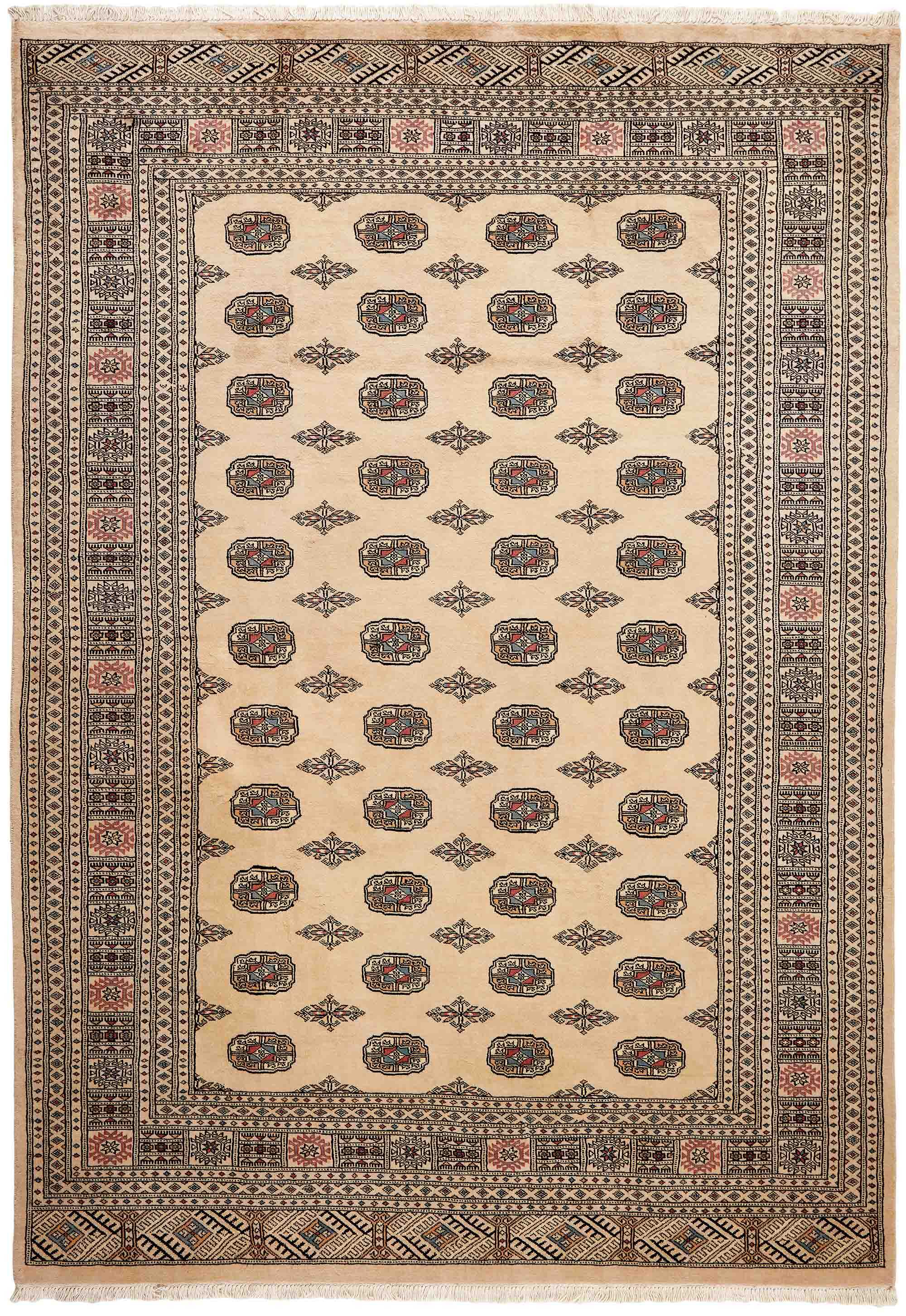 beige oriental rug with traditional pattern