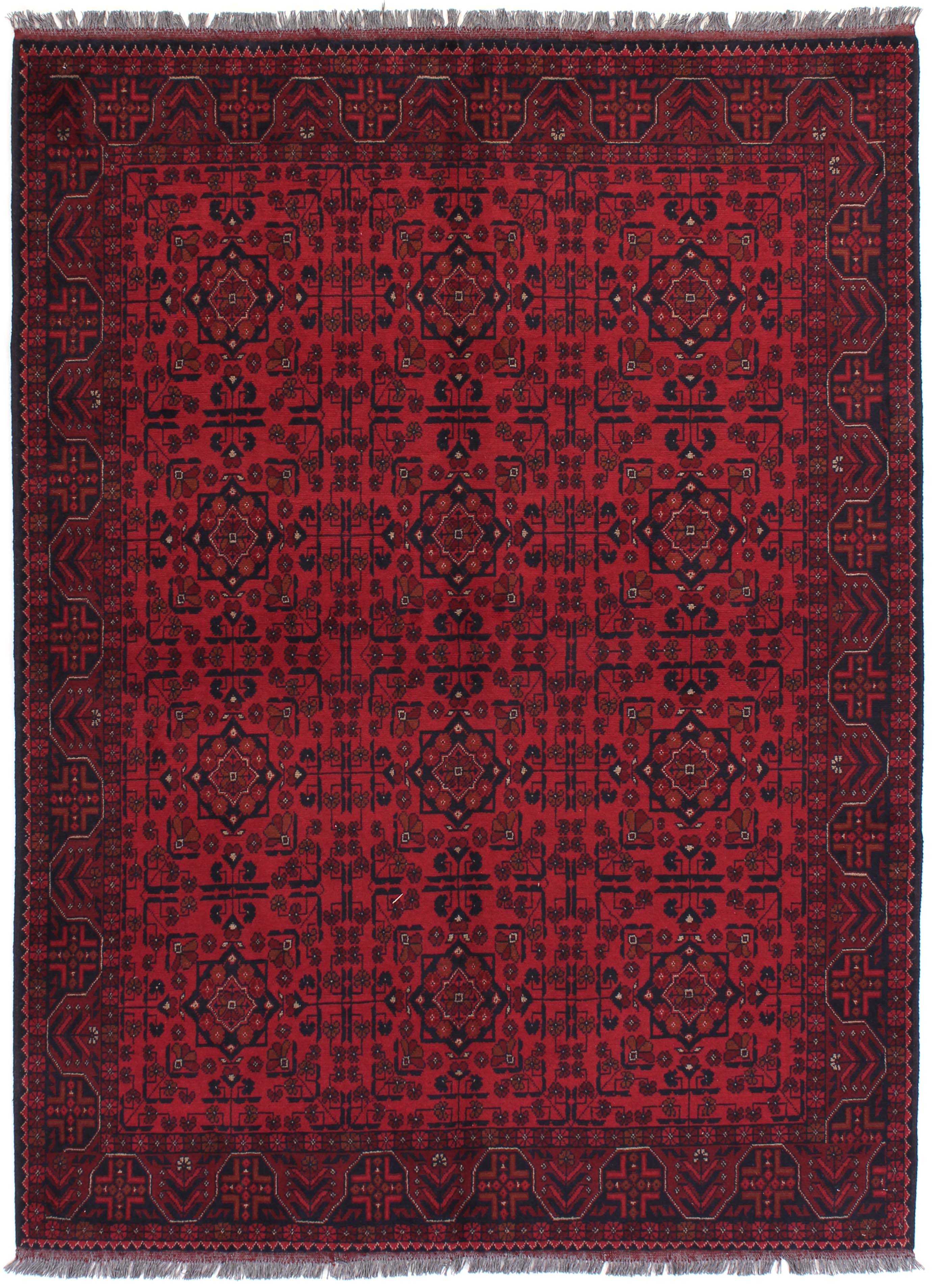 Authentic Persian wool rug with plain design in cream