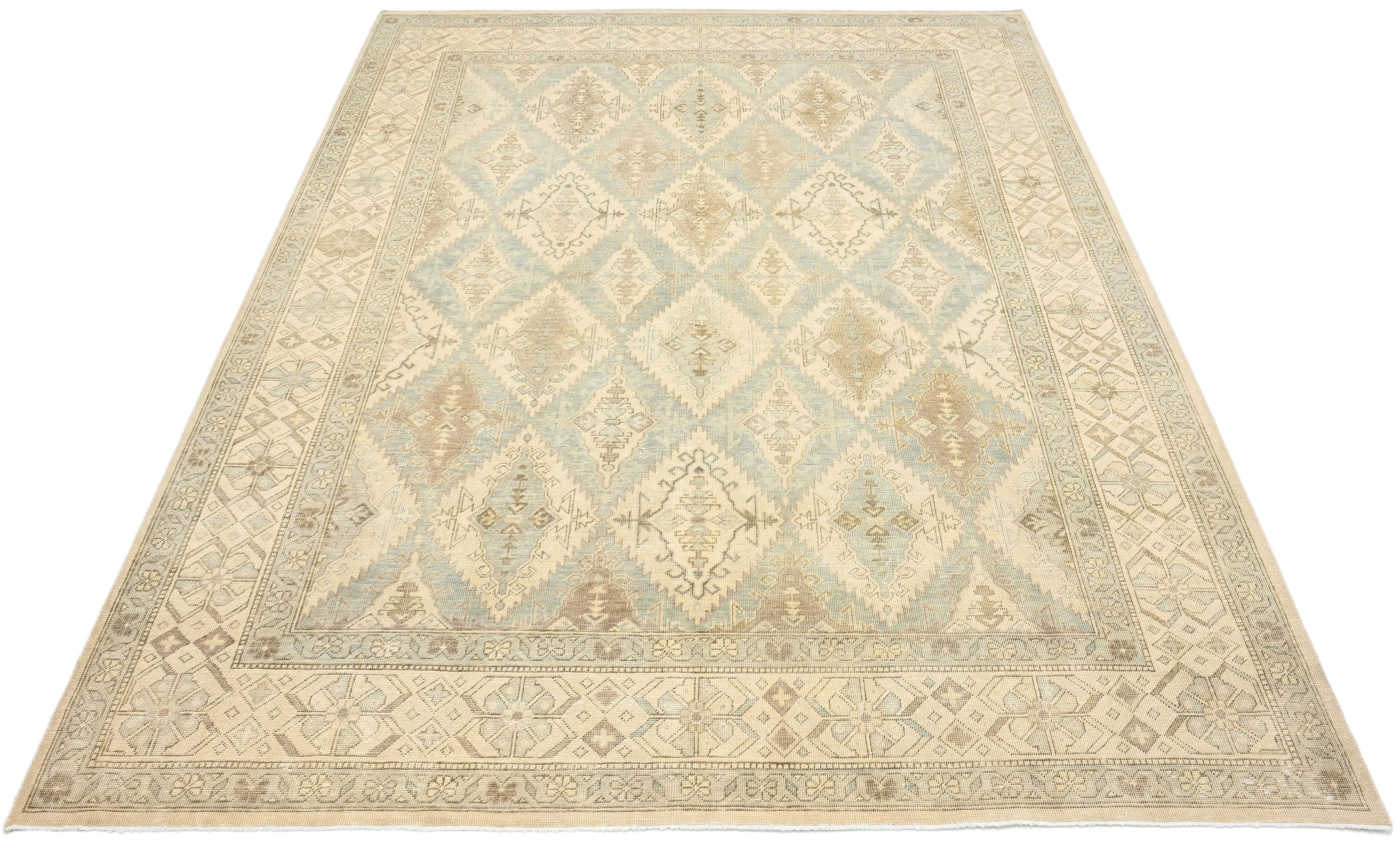 Cream luxury vintage rug