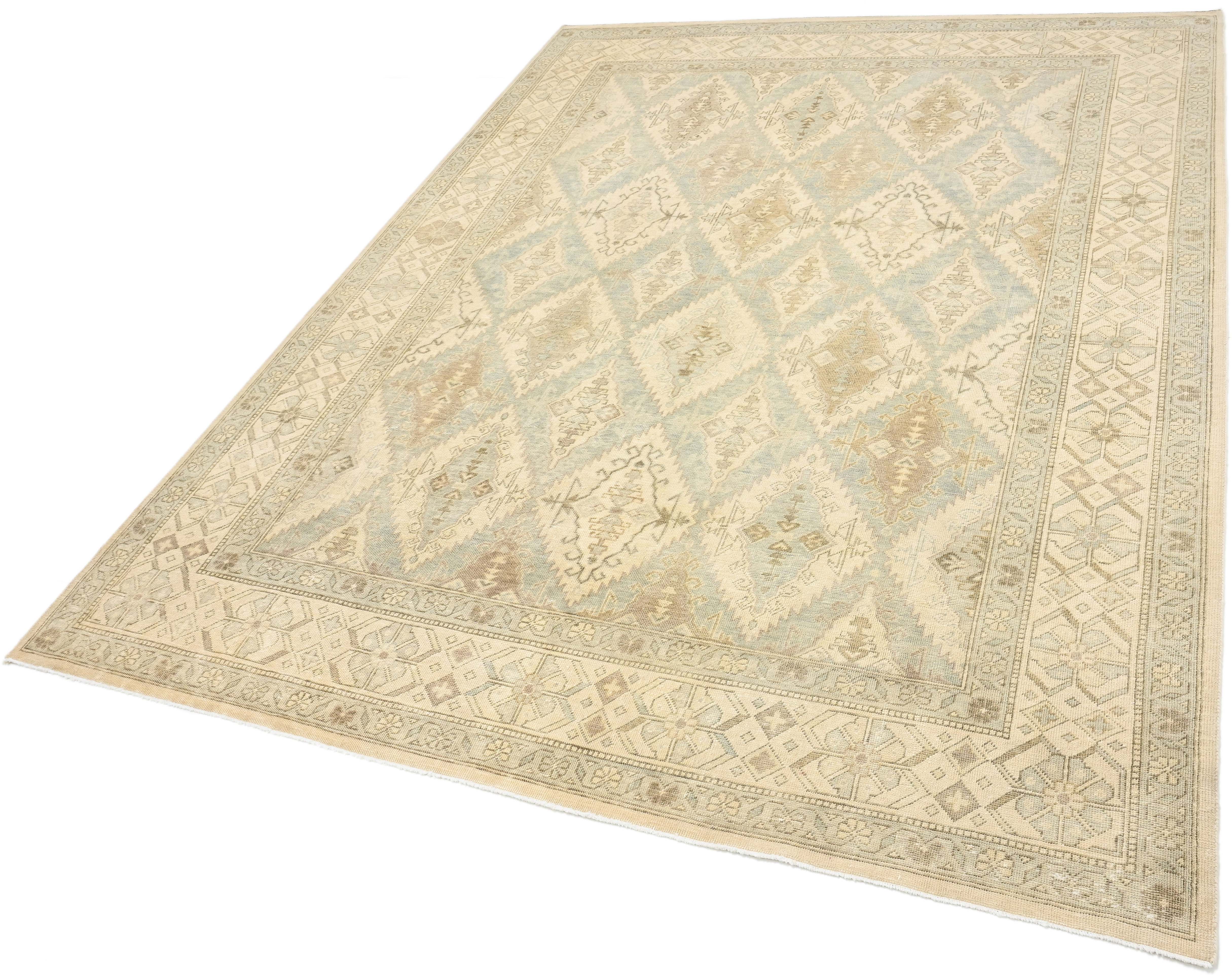 Cream luxury vintage rug