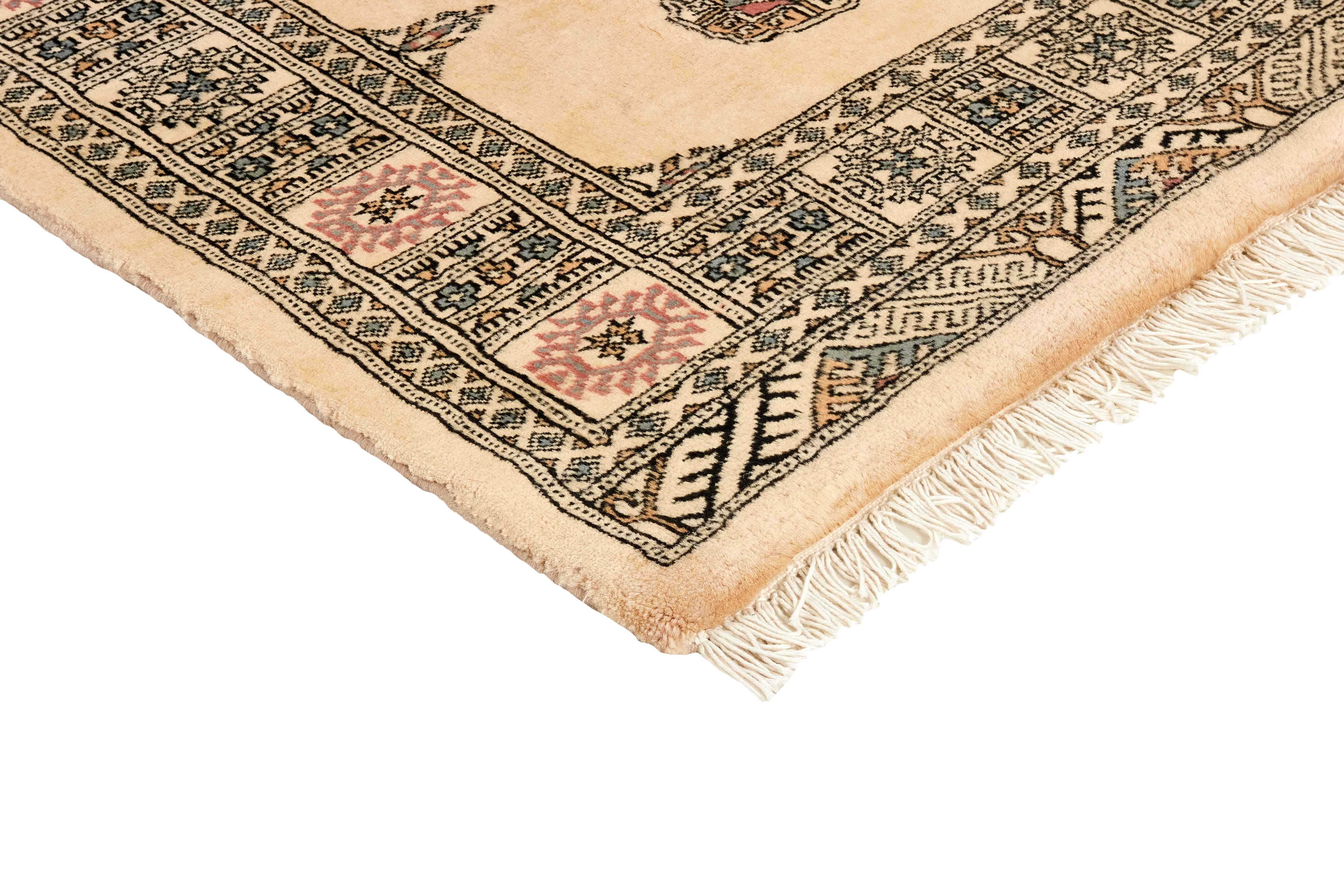 beige oriental rug with traditional pattern