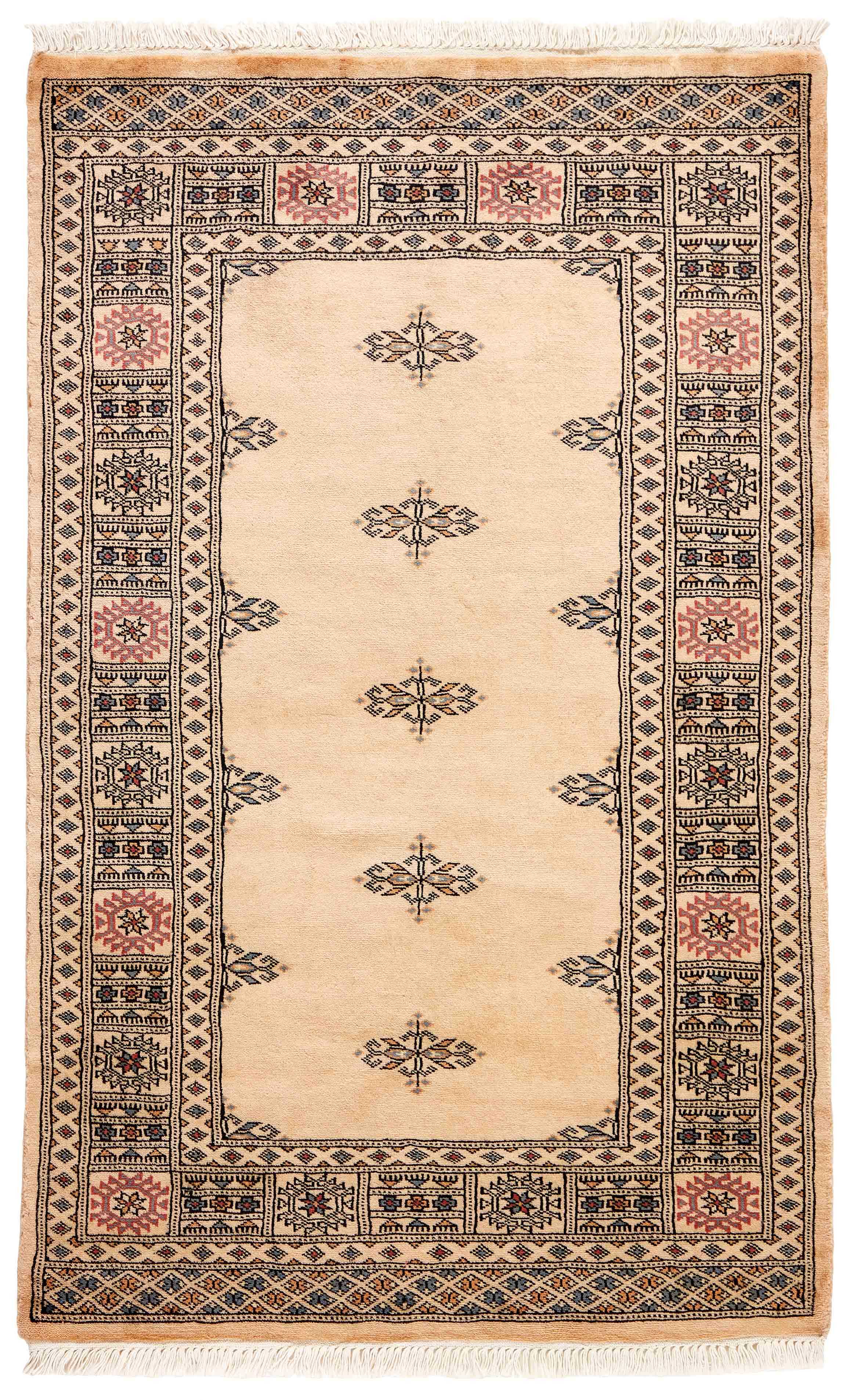 beige oriental rug with traditional pattern