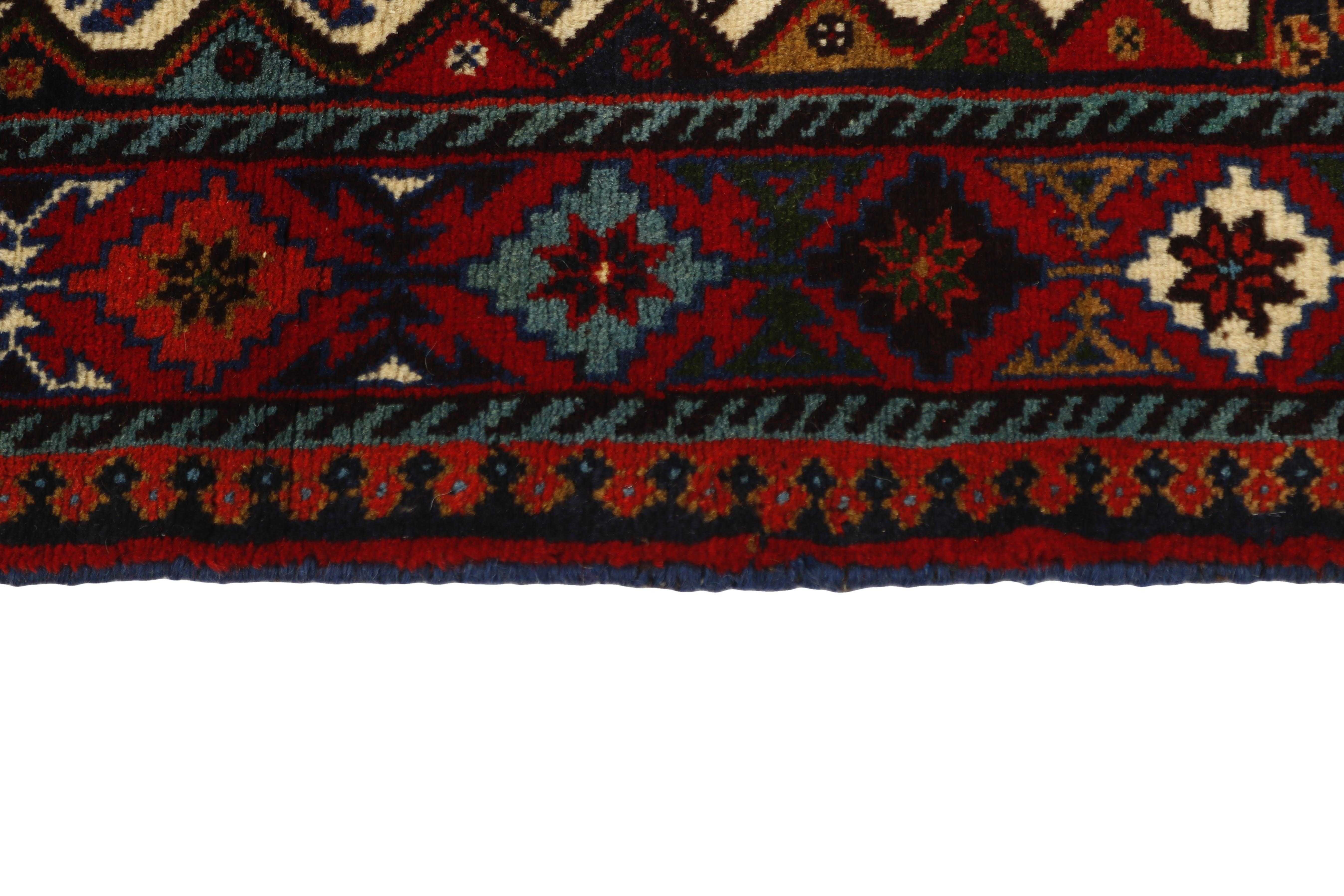 multicolour Authentic persian rug with a traditional design