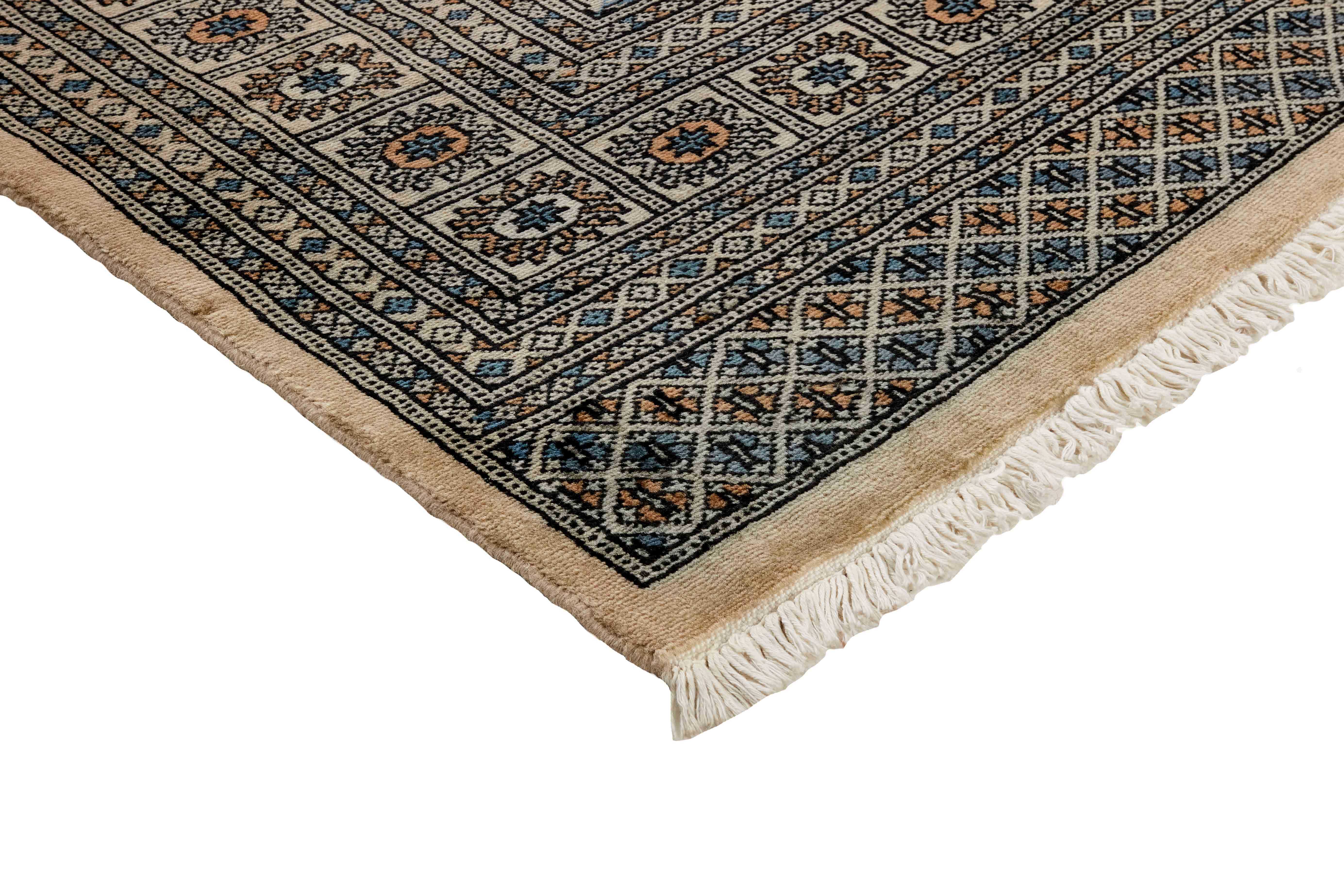 beige oriental rug with traditional pattern