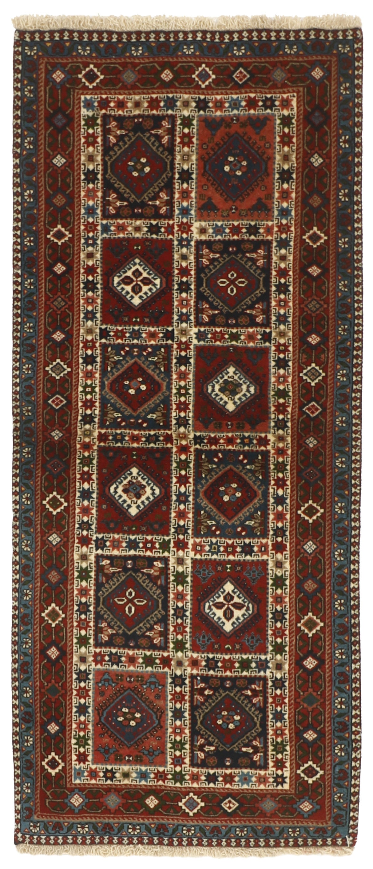 multicolour authentic persian runner with a traditional design