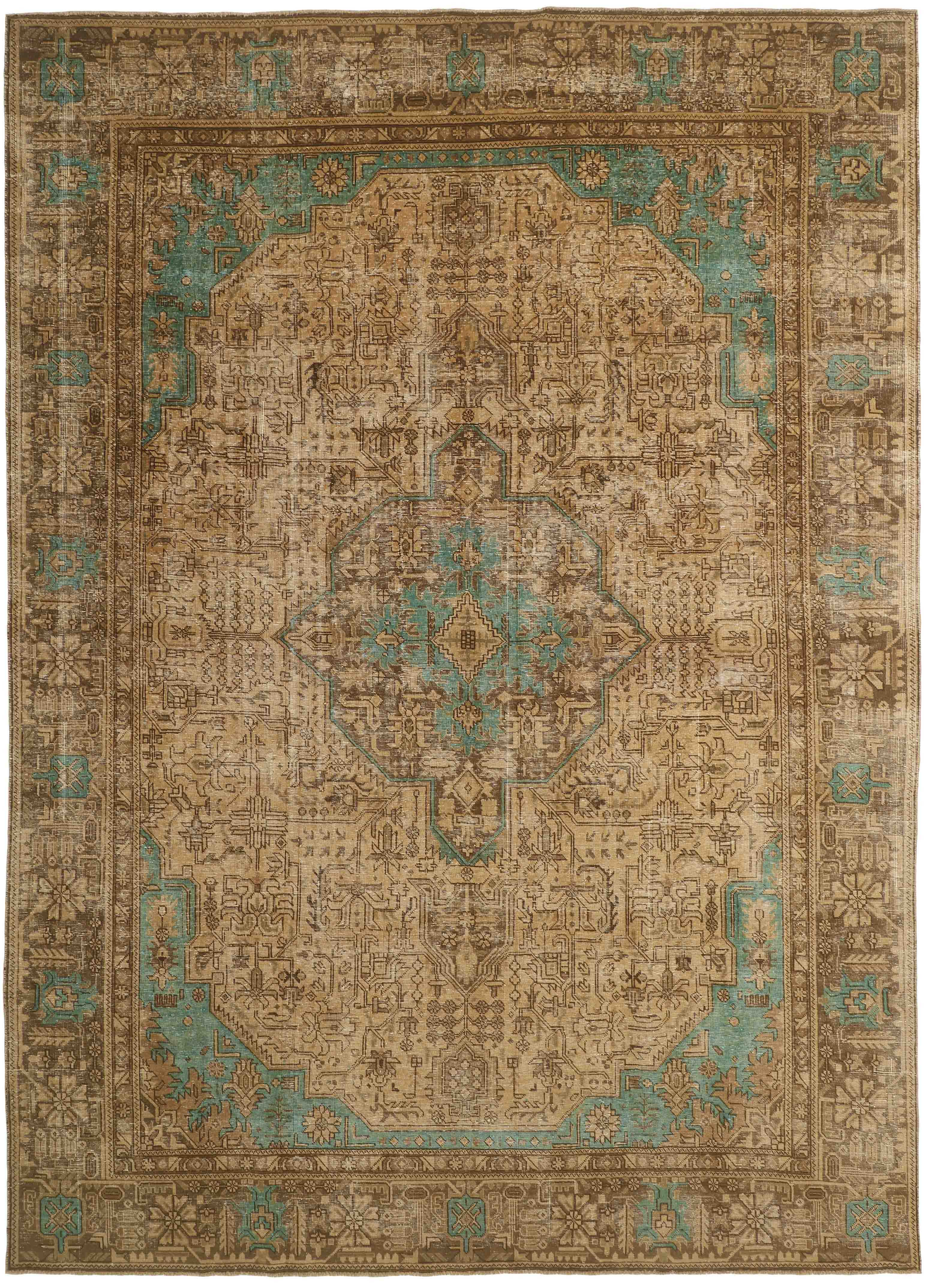Beige vintage persian rug