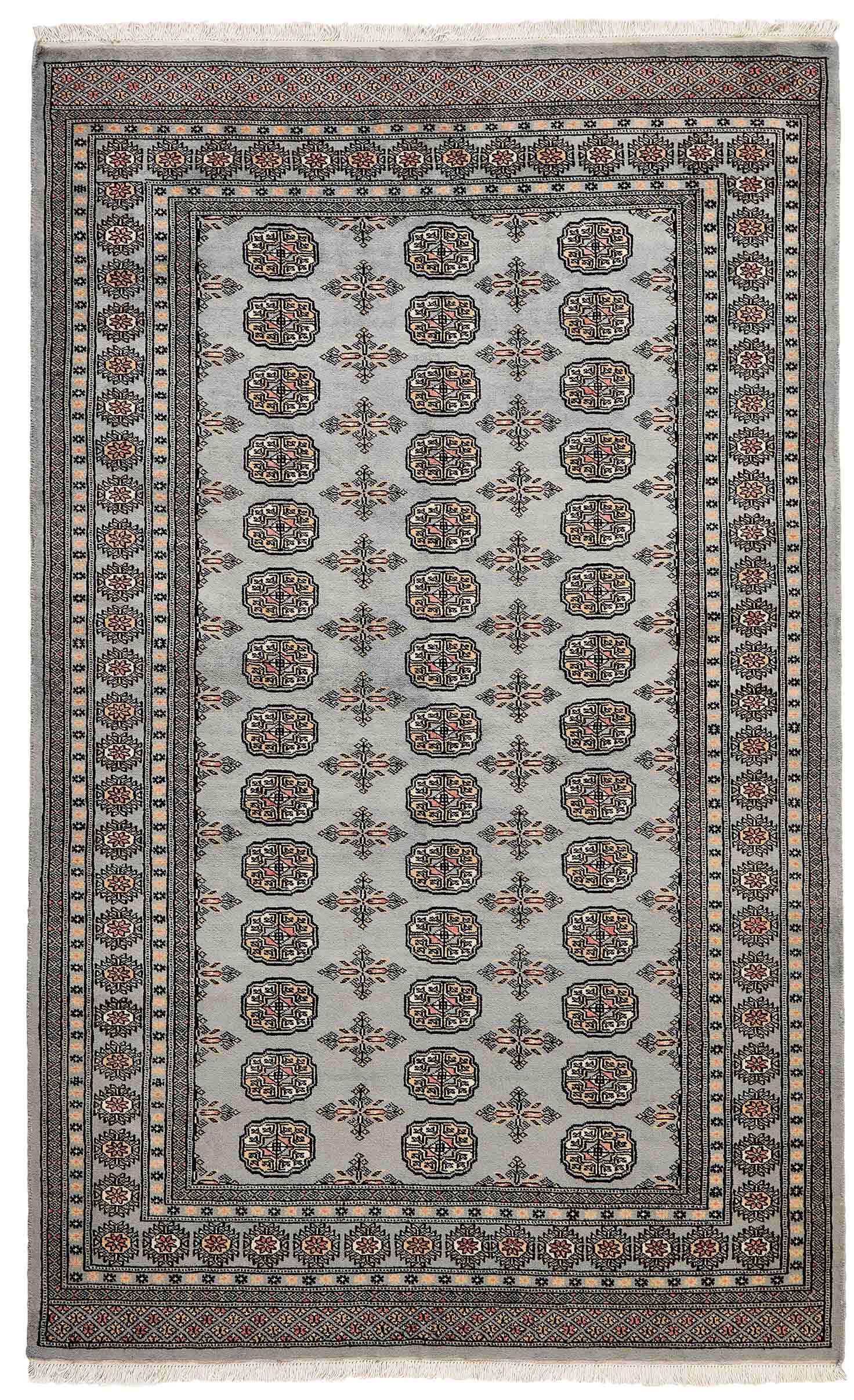 blue oriental rug with traditional pattern