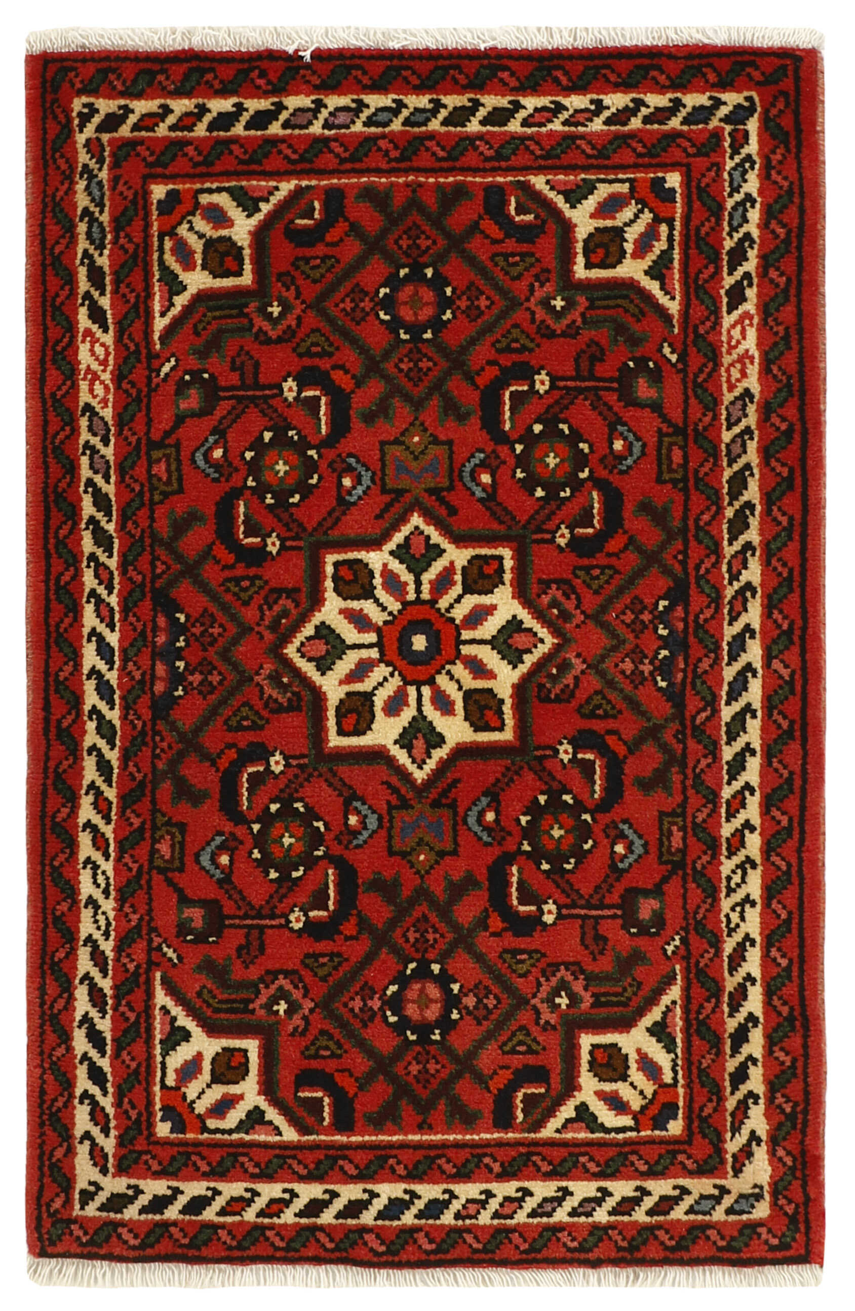 Red traditional persian rug