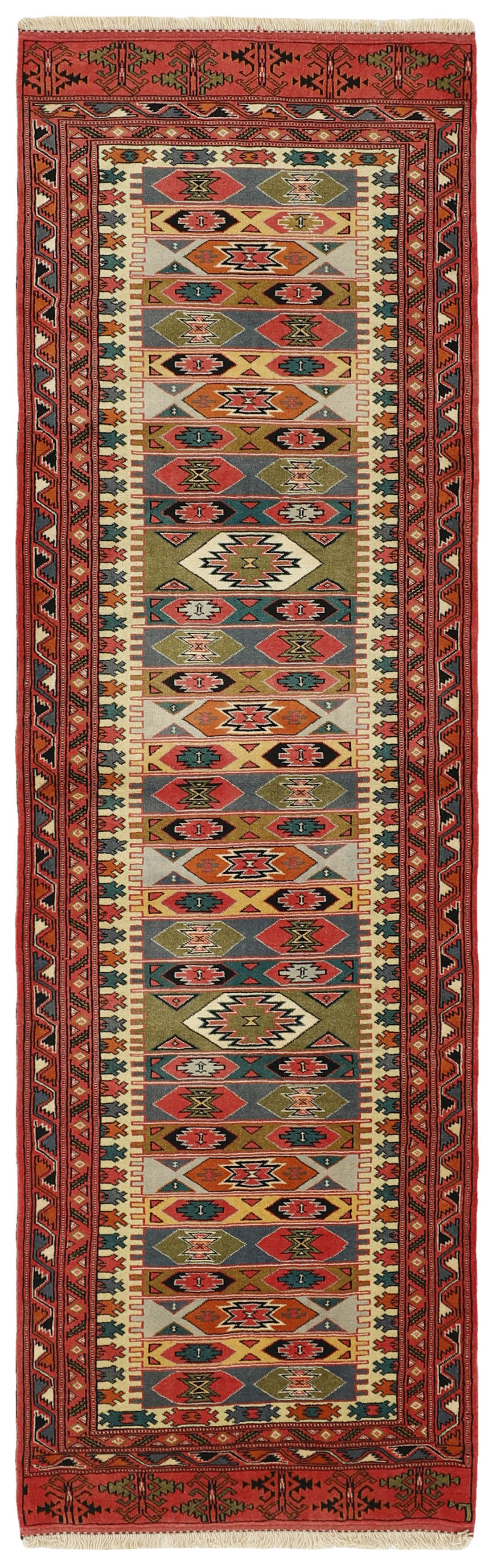 authentic red, blue and black persian runner