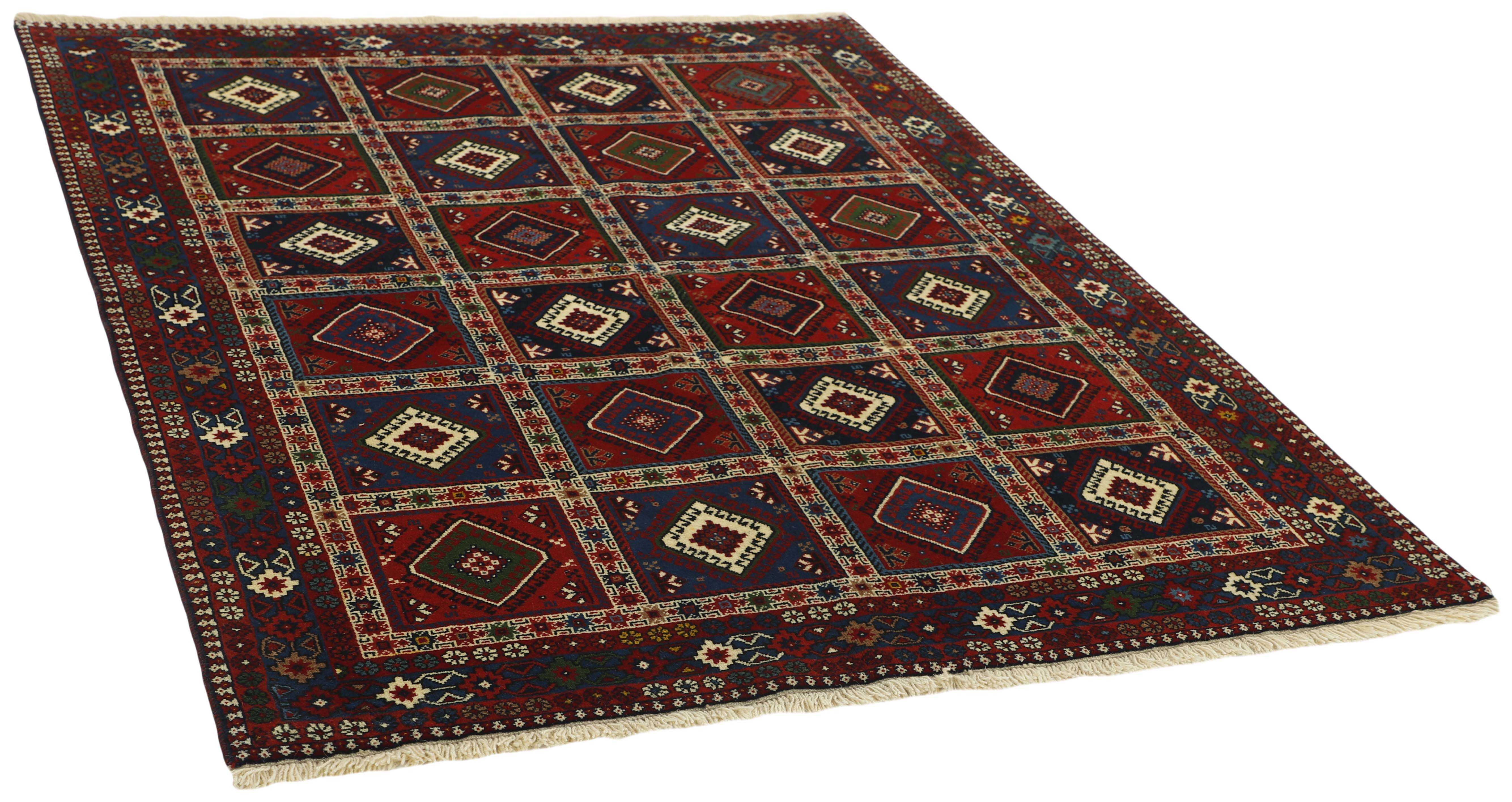 multicolour authentic persian rug with a traditional design