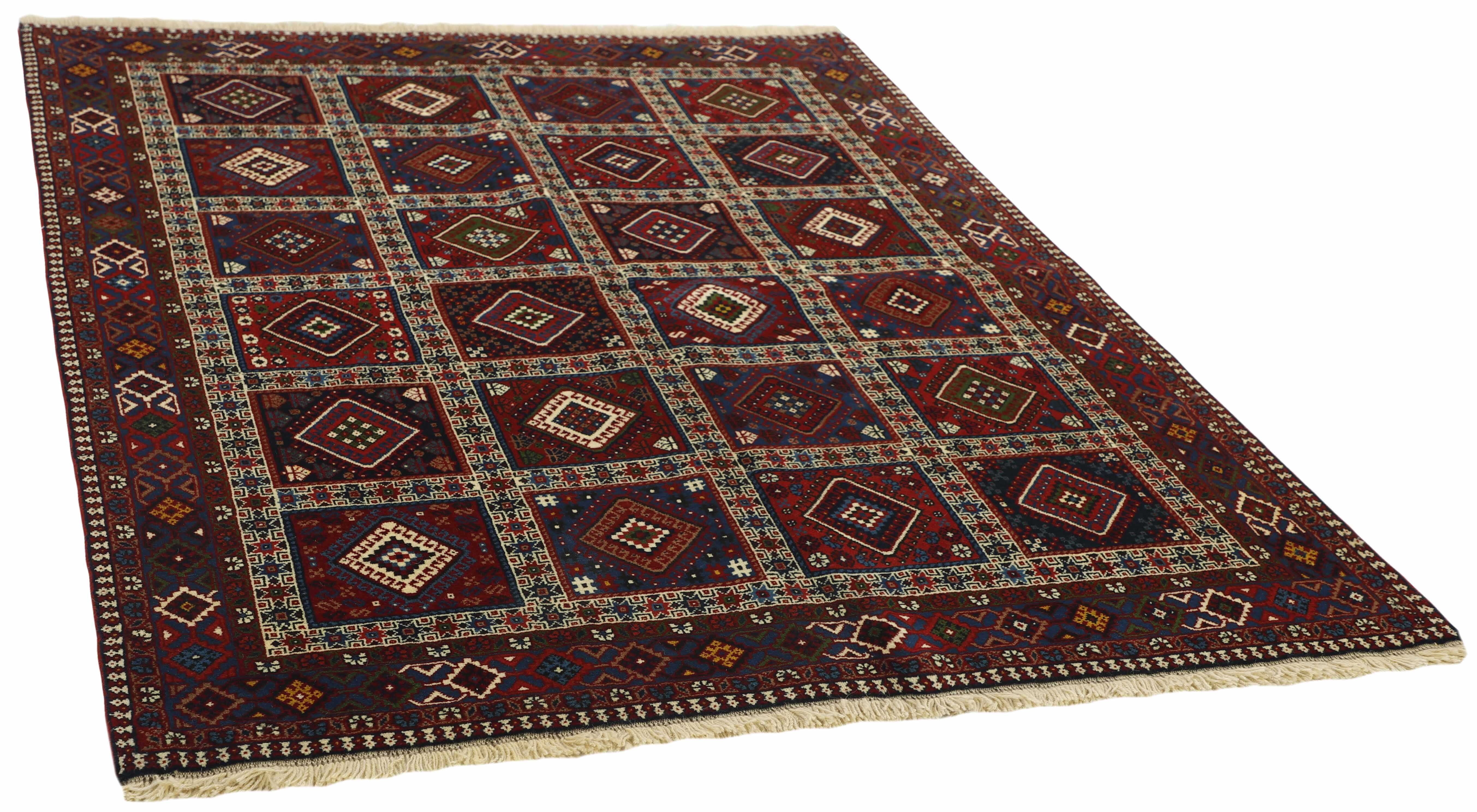 multicolour authentic persian rug with a traditional design