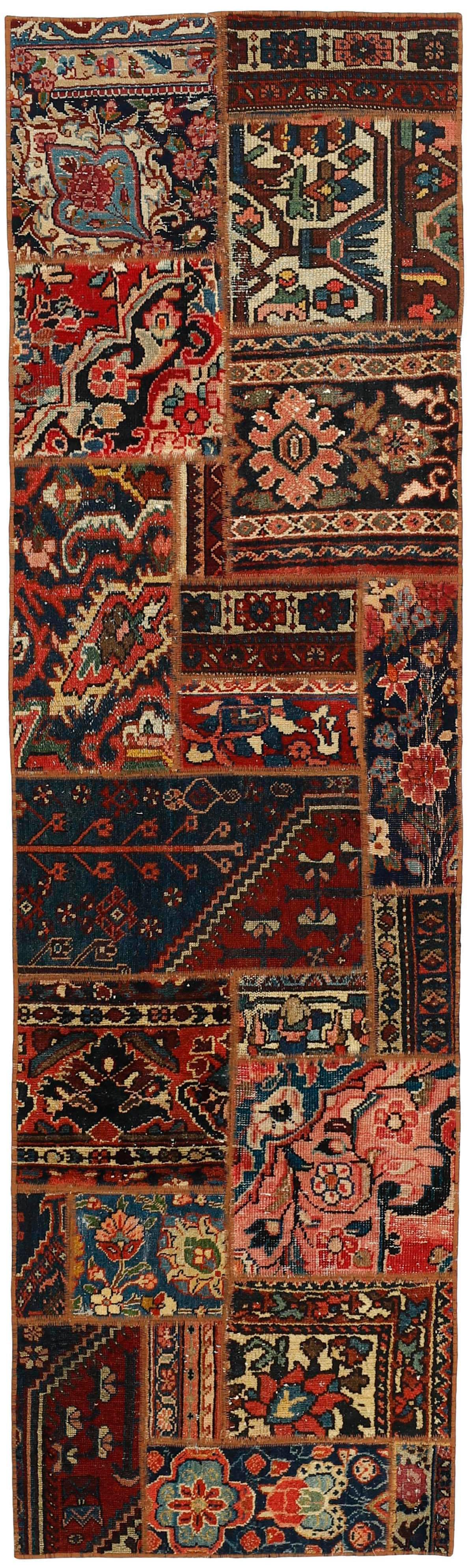 Authentic multicolour patchwork persian runner