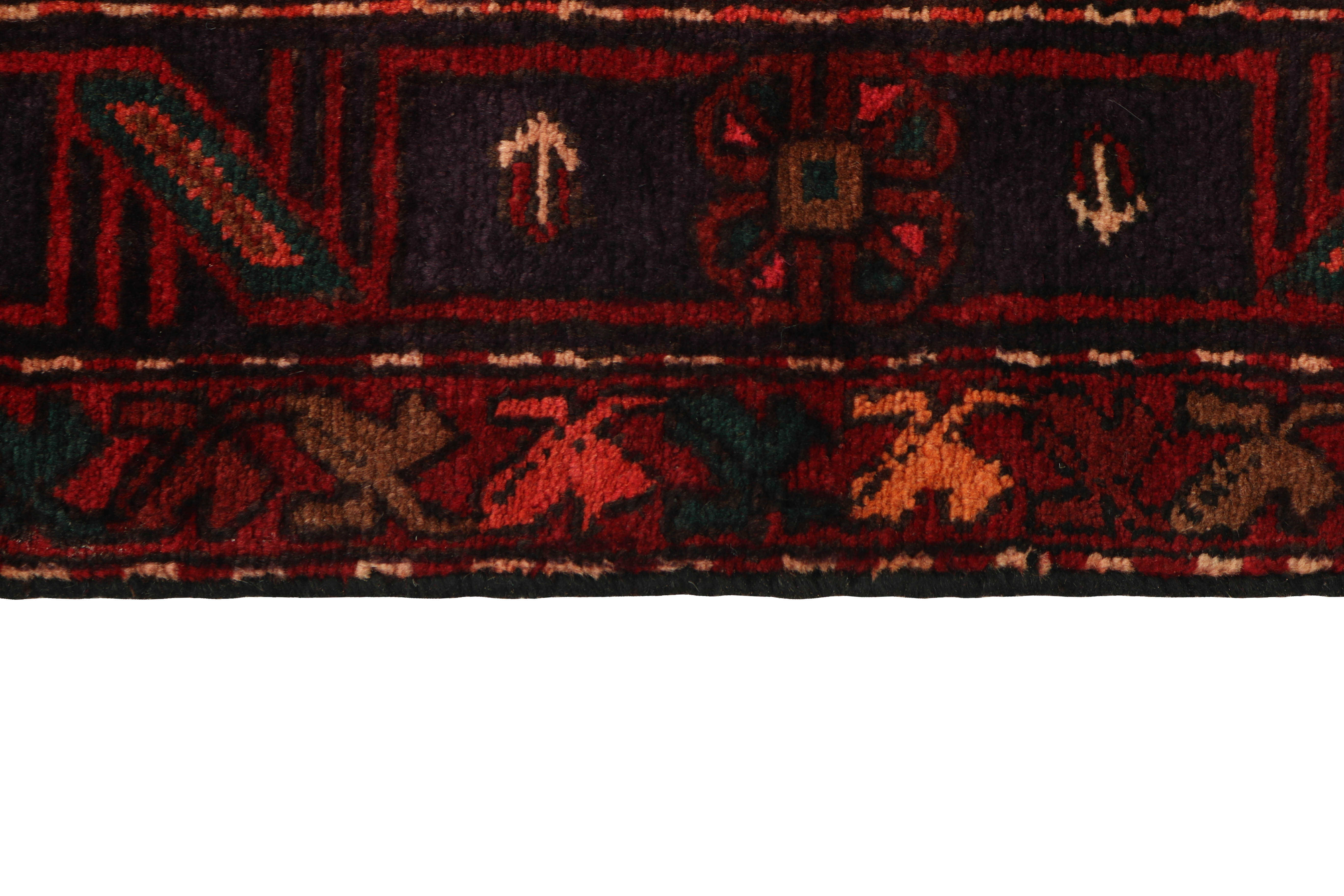 red persian rug with traditional floral design