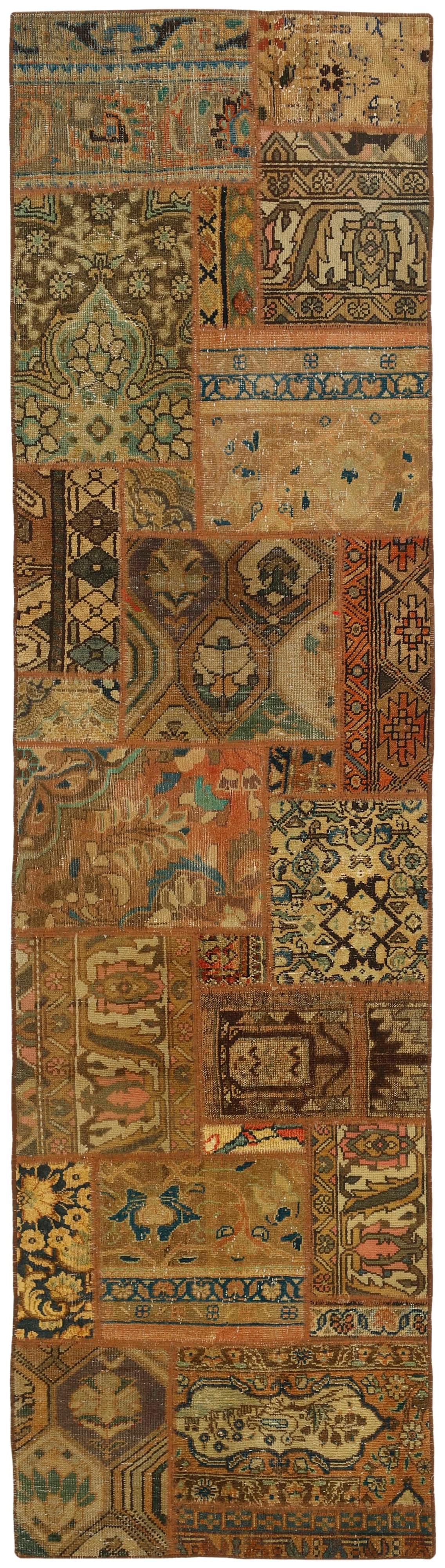 Authentic multicolour patchwork persian runner