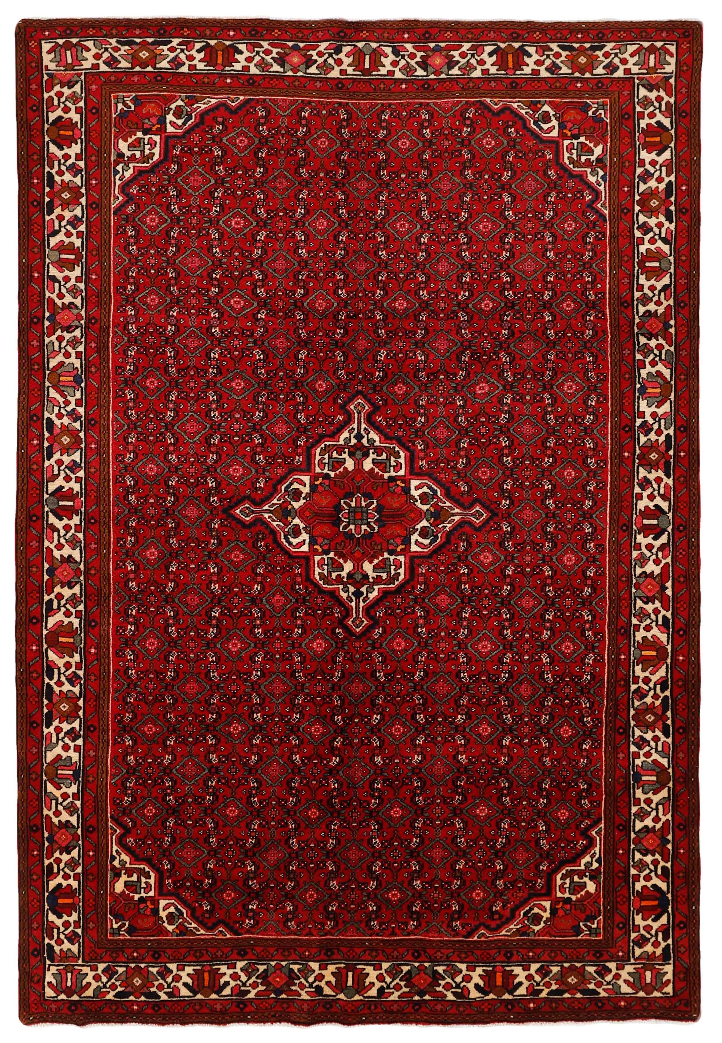 Red traditional persian rug